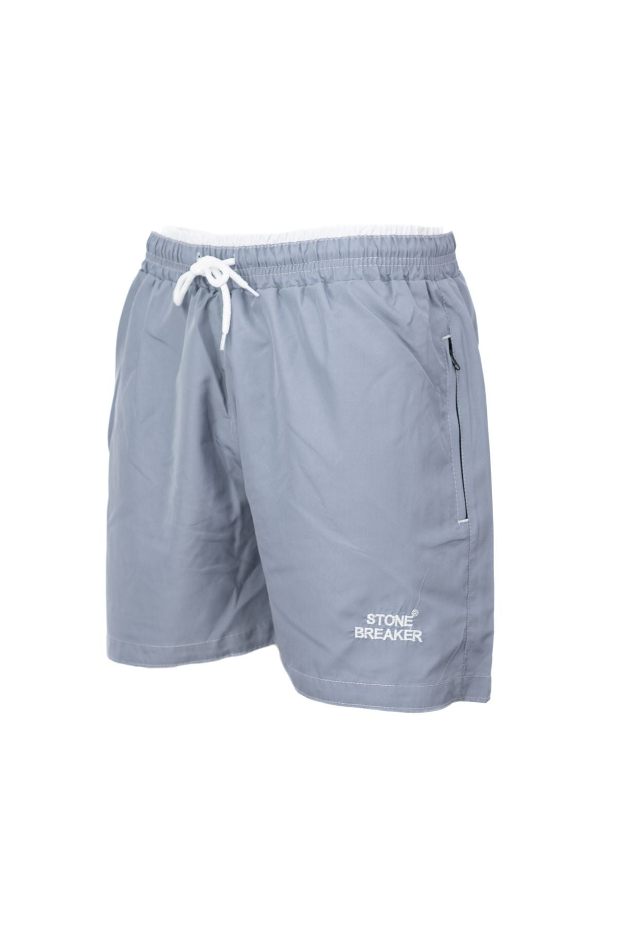 Erkek Deniz Şortu Lastikli Bağcıklı Cepli Şık Logolu içi File Astarlı Su Tutmayan HafifKumaş