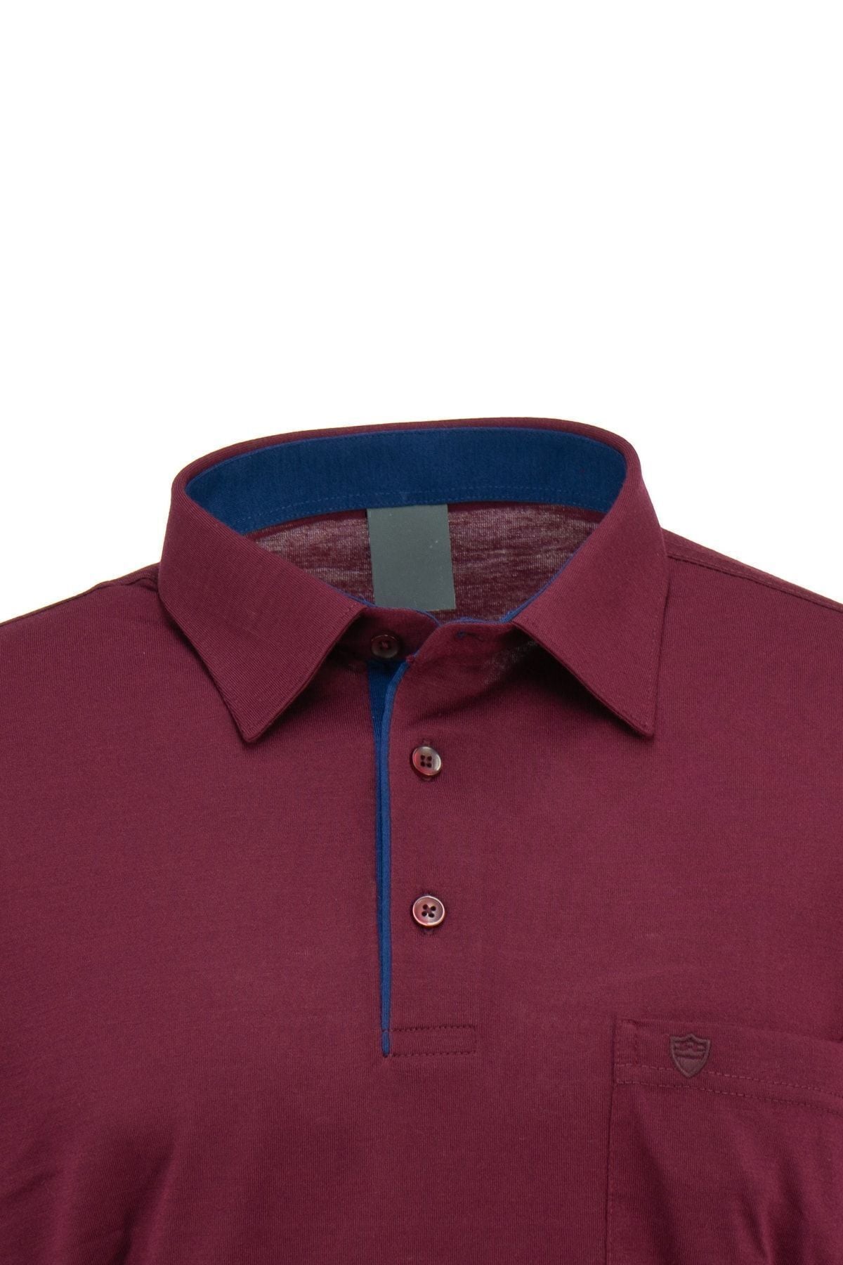 Erkek Gömlek Yaka Cepli Kısa Kollu Normal Kesim Tam Kalıp Premium Pamuklu Kumaş T-shirt