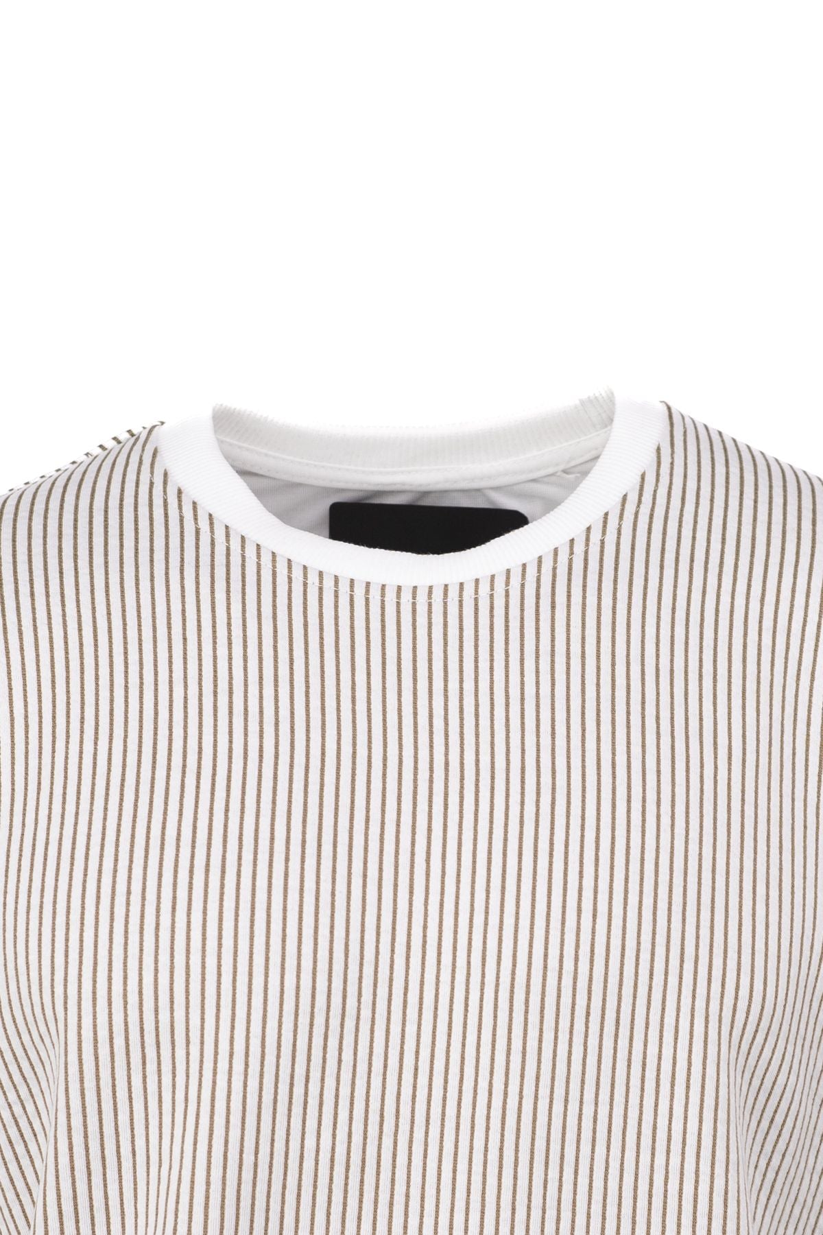 Erkek Mevsimlik Doğal Pamuklu Sweatshirt Bisiklet Yaka Çizgili Rahat Kesim Tam Kalıp