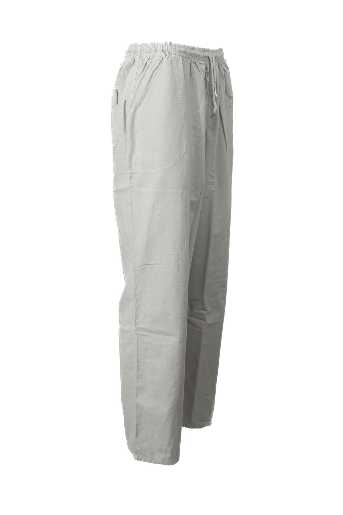 Erkek %100 Saf Pamuk Kumaş Pantolon Battal Beden Düz Paça Cepli Rahat Kesim Tam Kalıp