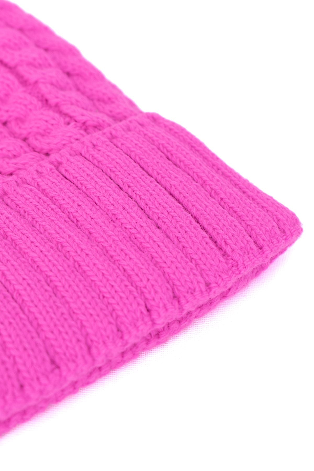 Kadın Kışlık Kalın Ponponlu Bere Pamuklu Katlamalı Şık Tasarım Sıcak Tutar Esnek Rahat