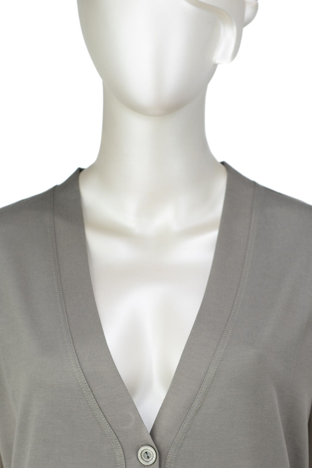 Kadın Glorya Penye Kumaş Anne Yelek Düz Renk Uzun Kollu Cepli Likrasız Rahat Kesim Tam Kalıp