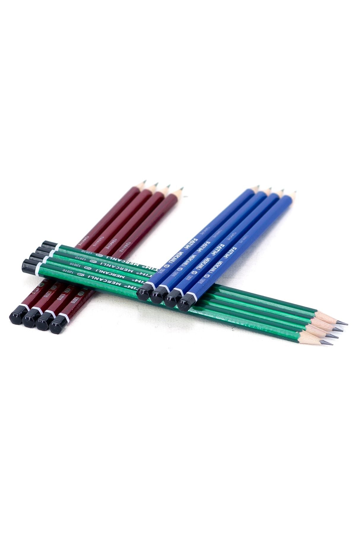 Kırtasiye Fatih Mercanlı Kurşun Kalem HB Yumuşak Uçlu Ergonomik Tasarım Dayanıklı 12'li Set