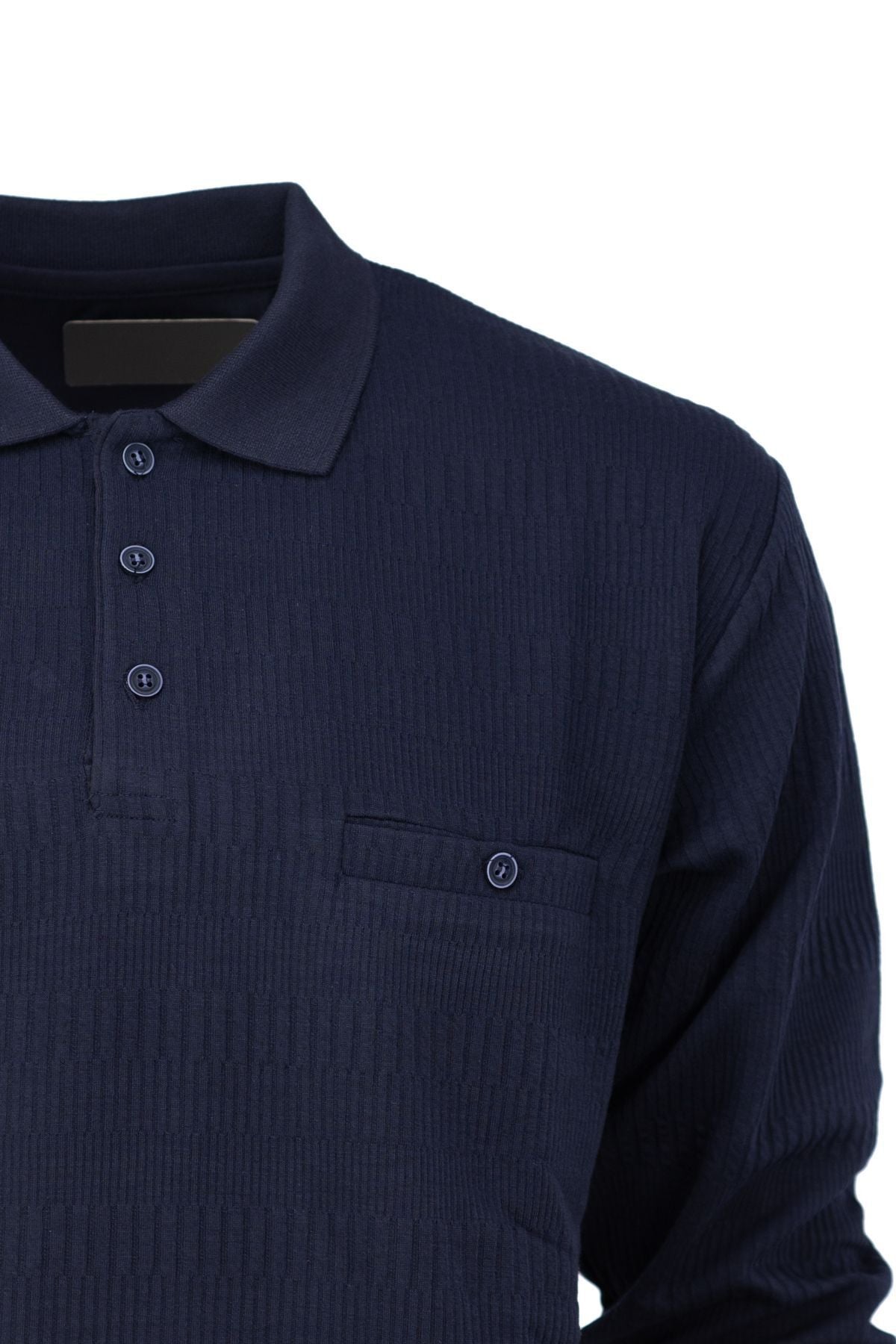 Erkek Mevsimlik Düğmeli Fileto Cep Tam Kalıp Jakarlı Model Likralı Pamuklu Kumaş Sweatshirt