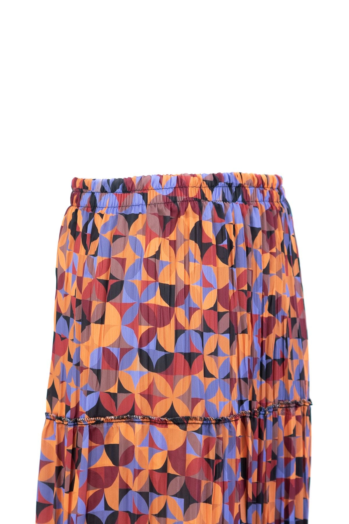 Kadın Premium Astarlı Şifon Anne Şık Minik Çiçek Desenli Beli Lastiklı Rahat Kesim