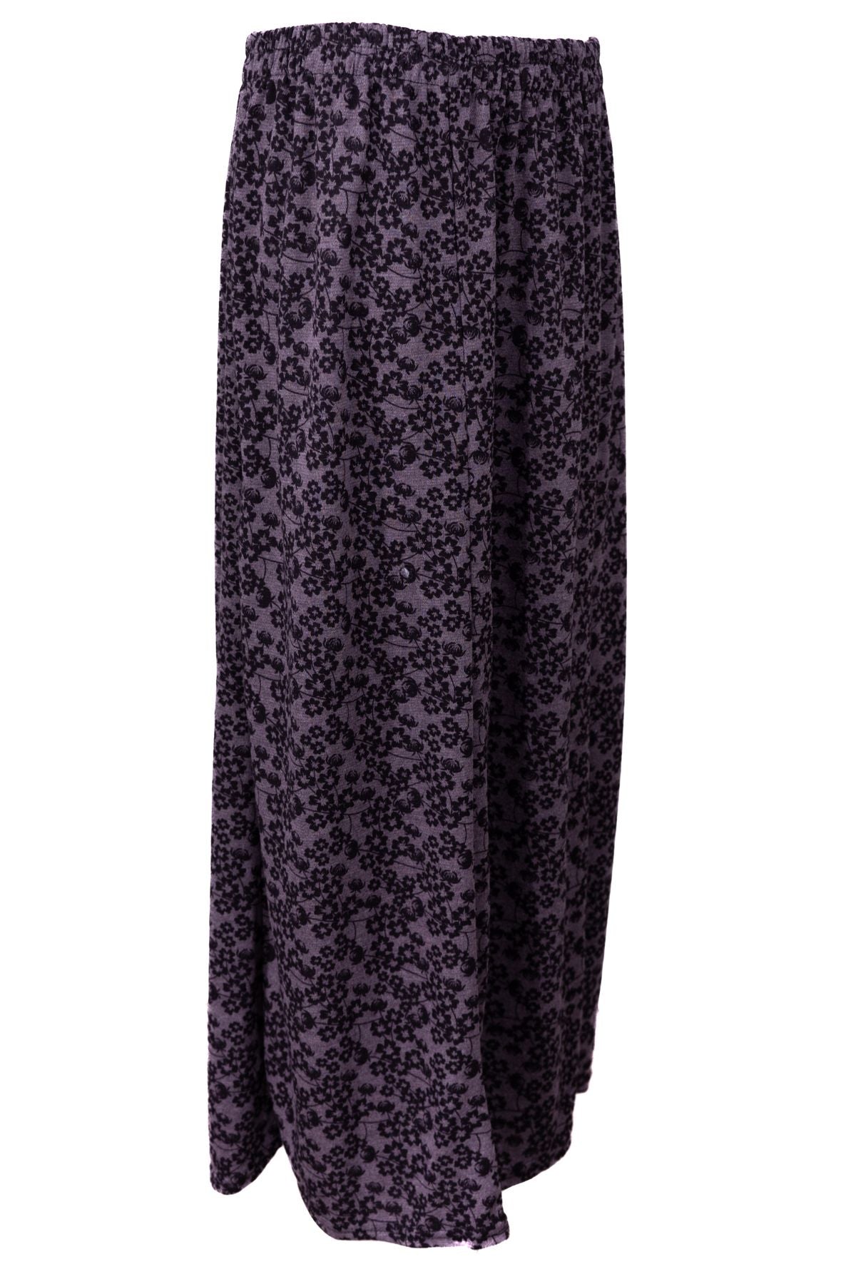 Kadın Kışlık Anne Etek Lizi Kumaş Parçalı Şık Sanat Desenli Beli Lastikli Rahat Kesim