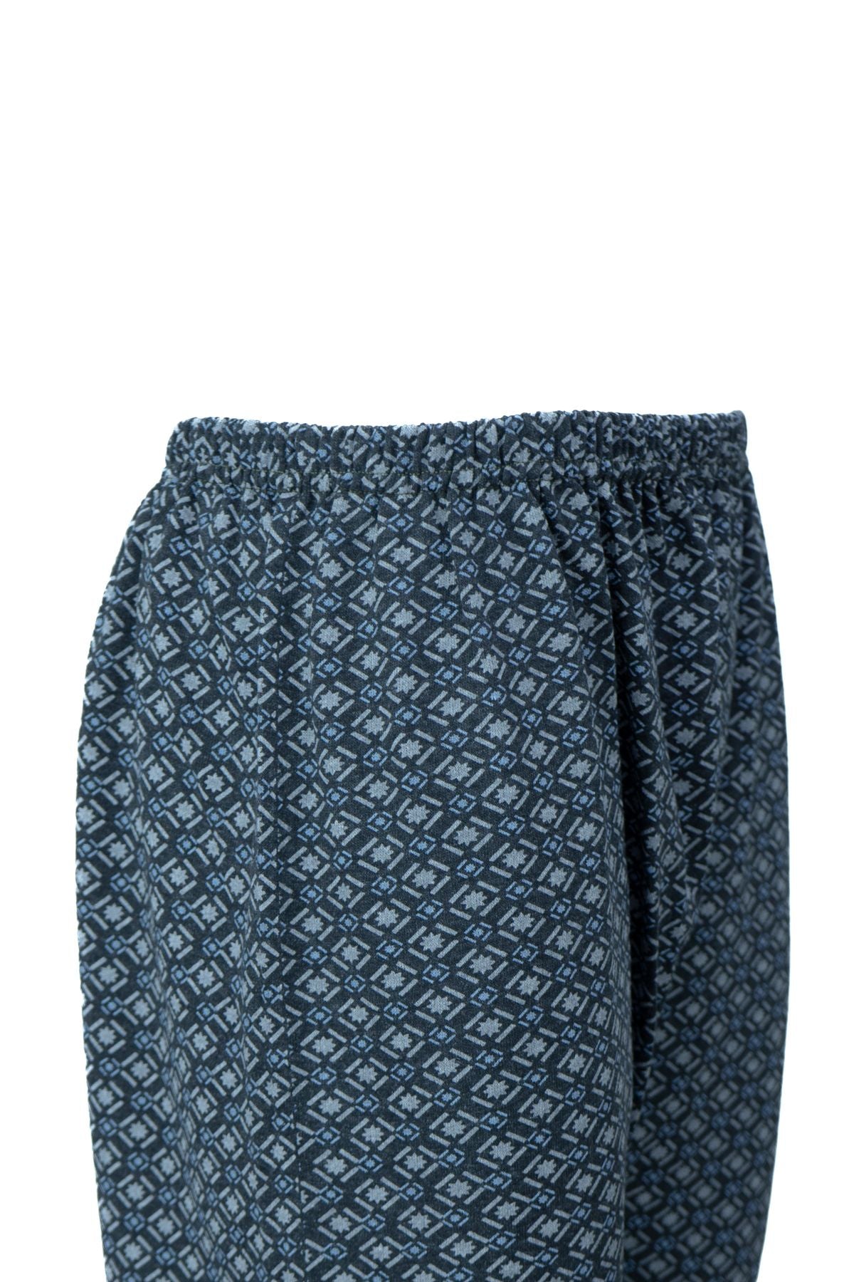 Erkek Kışlık içik Pijama Pamuklu Kalın içi Miflonlu Desenli PaçasıLastikli Sıcak Tutar Rahat