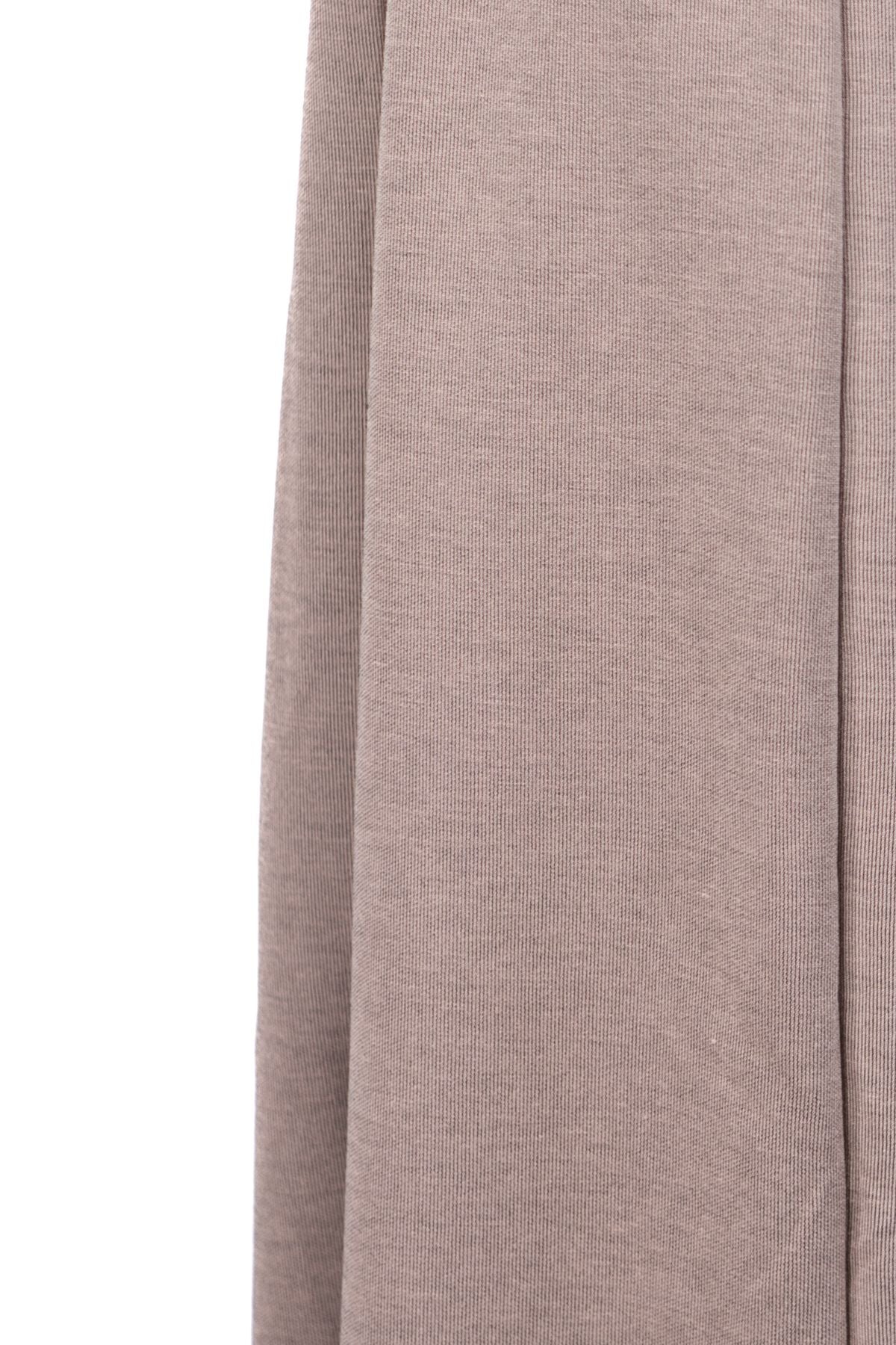 Kadın Kışlık Düz Renk Üç Parçalı Beli Lastikli Rahat Kesim Pamuklu Kalın Kumaş Anne Etek