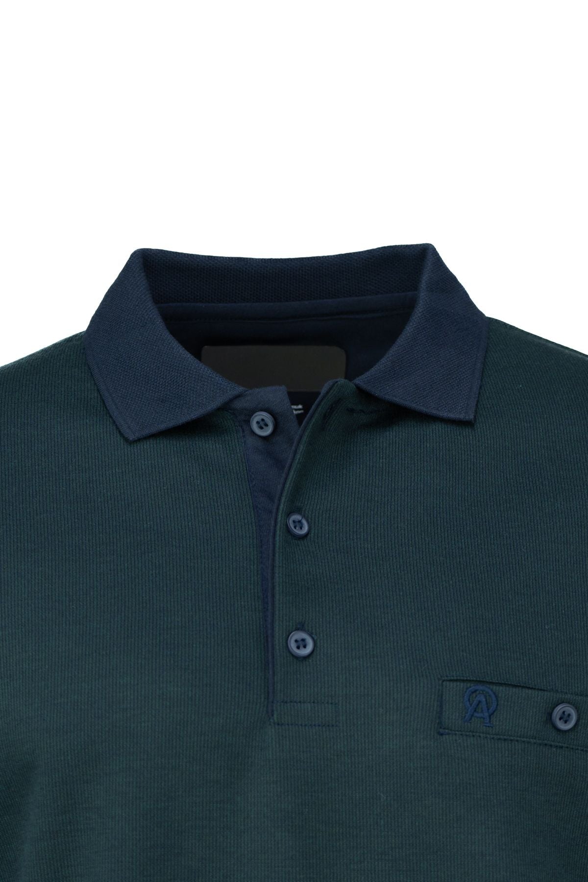 Erkek Mevsimlik Kazak Pamuklu Düğmeli Polo Yaka Cepli Uzun Kollu Han Desenli Rahat Kesim