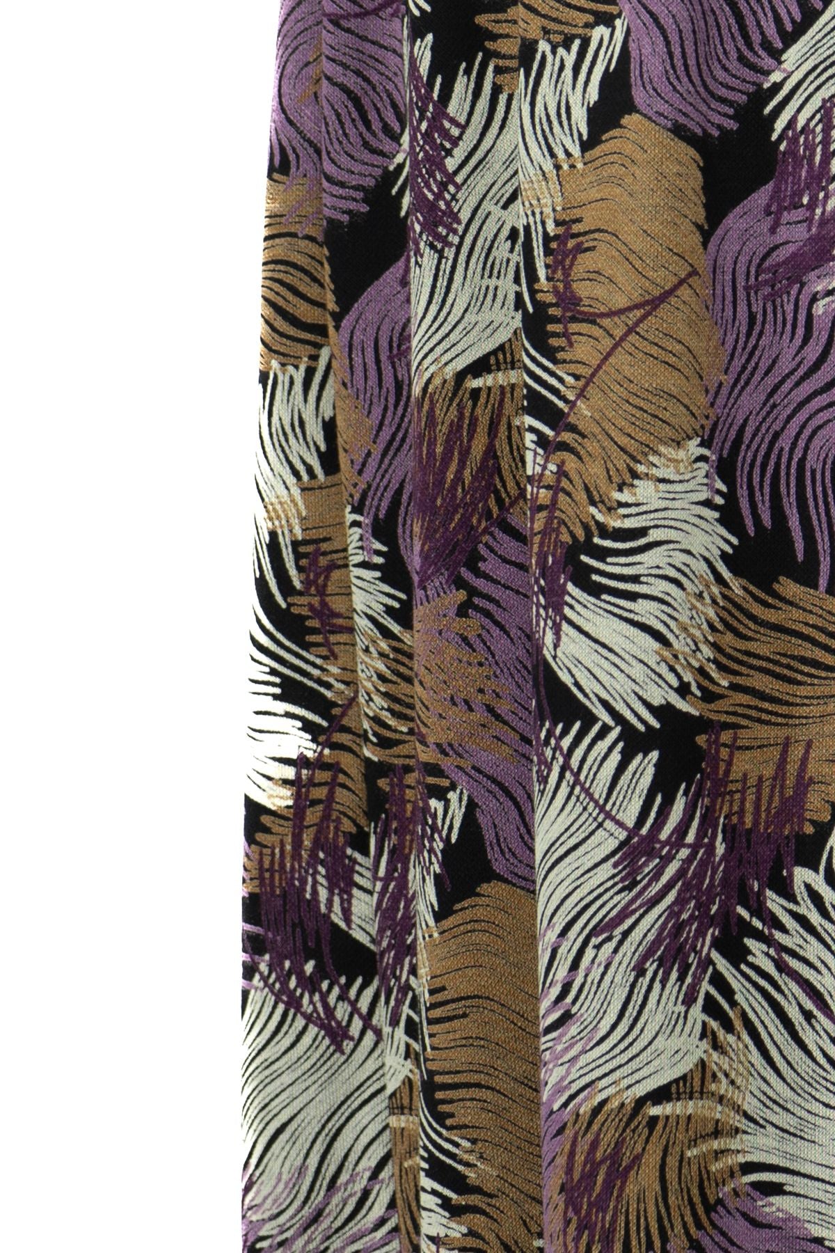 Kadın Anne Parçalı Etek Viskon Kumaş Elifim Desenli Beli Lastikli Düz Renk Rahat Kesim