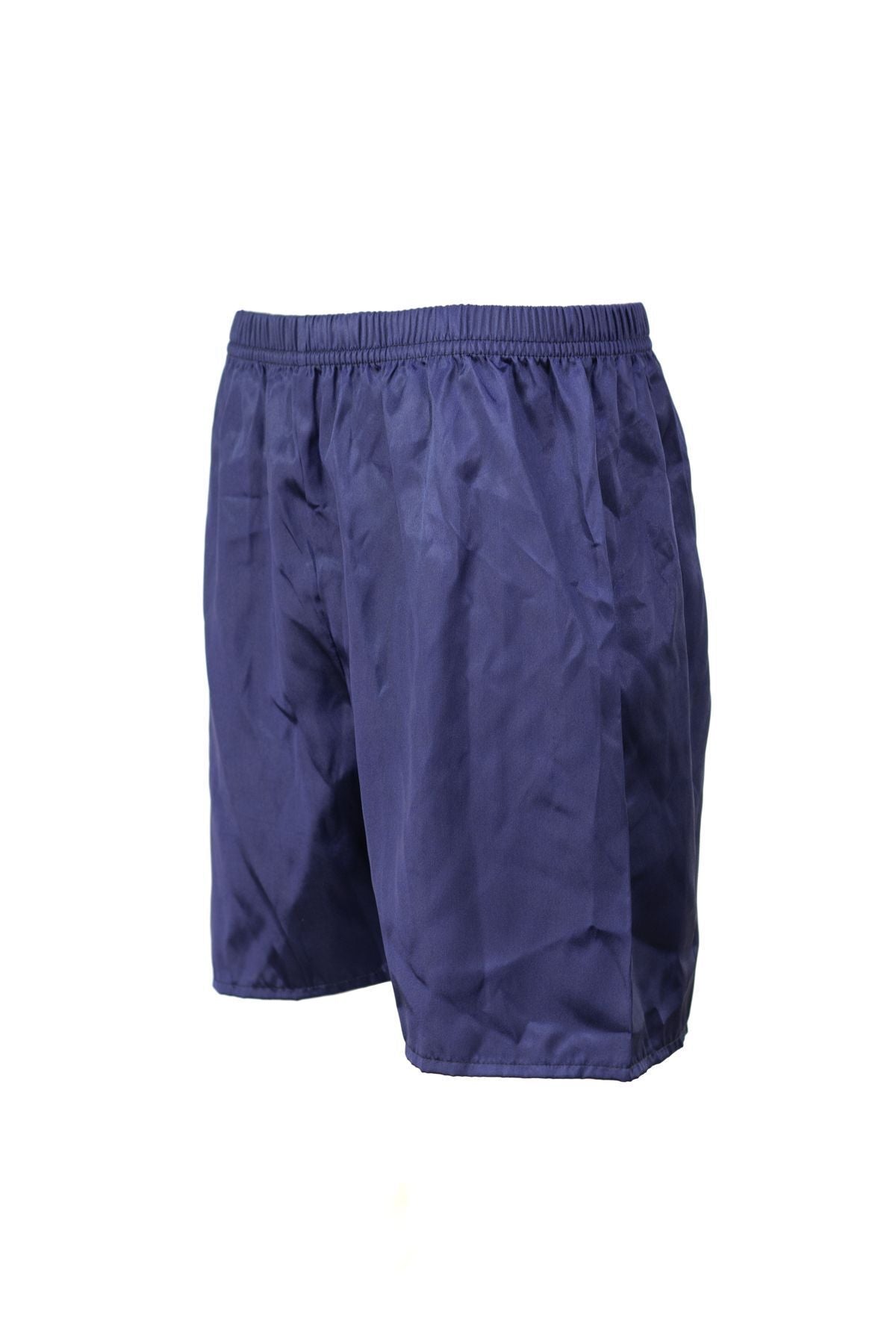 Erkek Saten Kumaş Şort Düz Renk Beli Lastikli Cepsiz Hafif Kumaş