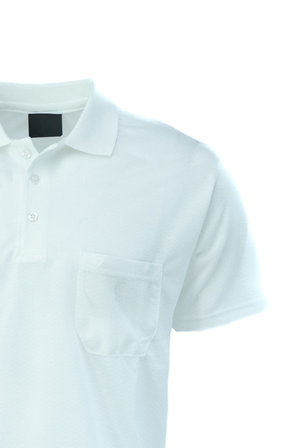 Erkek Polo Yaka Kendinden Desenli Cepli Kısa Kollu Tam Kalıp Premium Pamuklu Kumaş T-Shirt