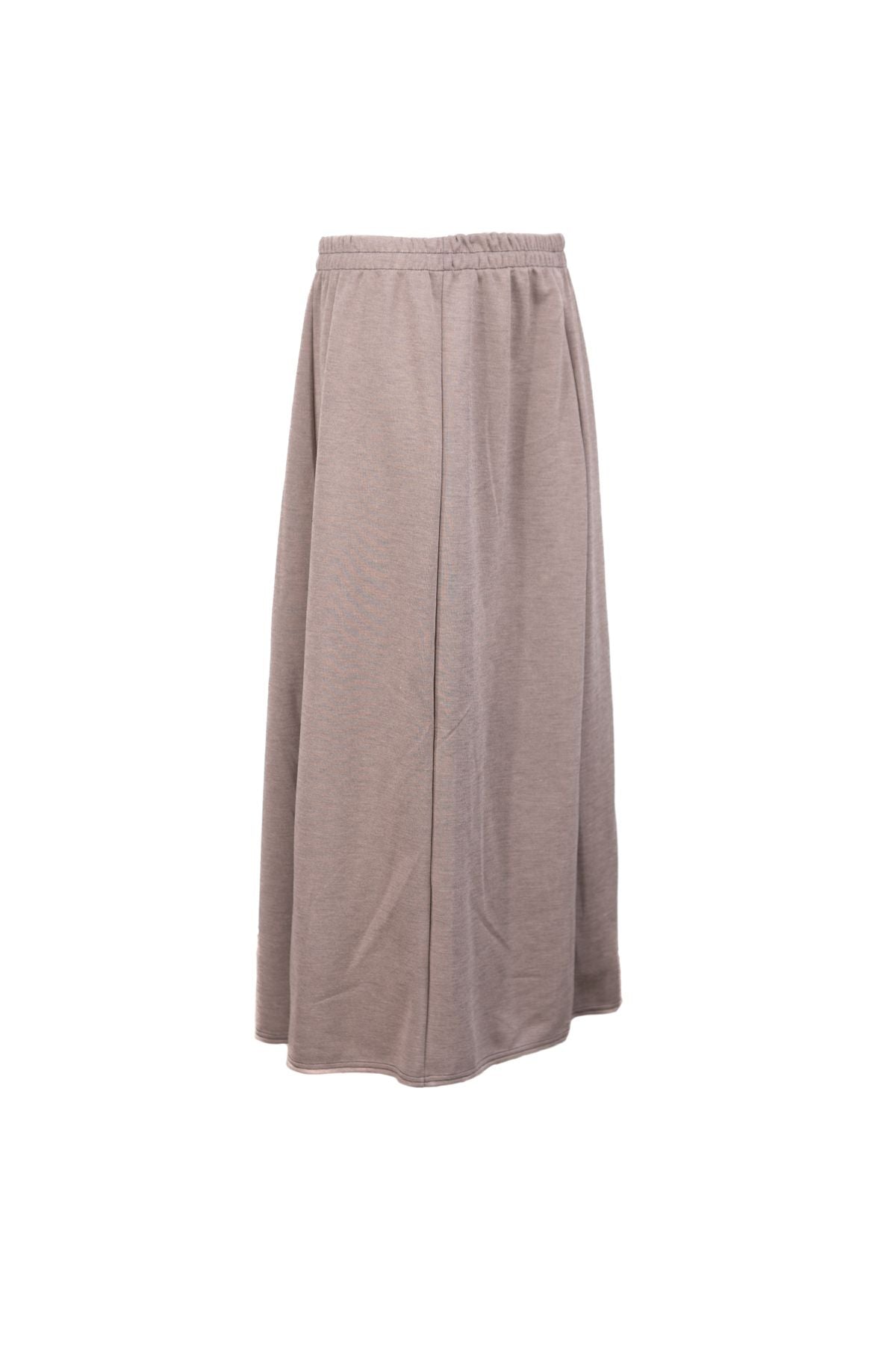 Kadın Kışlık Düz Renk Üç Parçalı Beli Lastikli Rahat Kesim Pamuklu Kalın Kumaş Anne Etek