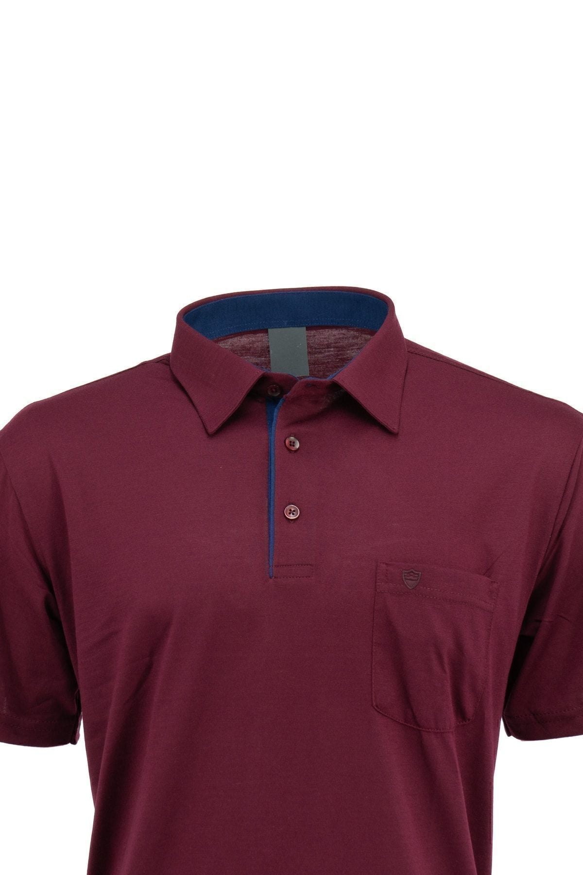 Erkek Gömlek Yaka Cepli Kısa Kollu Normal Kesim Tam Kalıp Premium Pamuklu Kumaş T-shirt