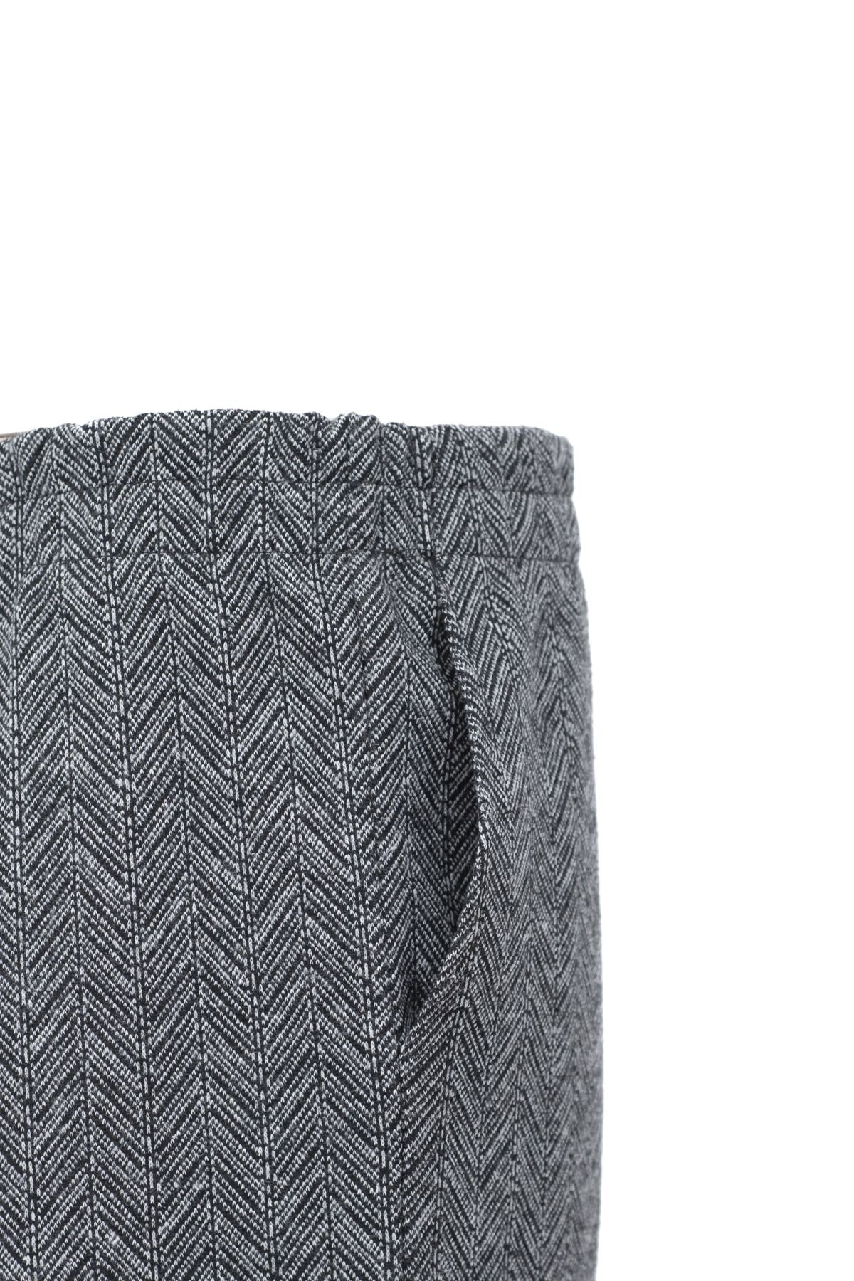 Kadın Kışlık Desenli Cepli Beli Lastikli Kalın Premium Pamuklu Örme Anne Pantolon