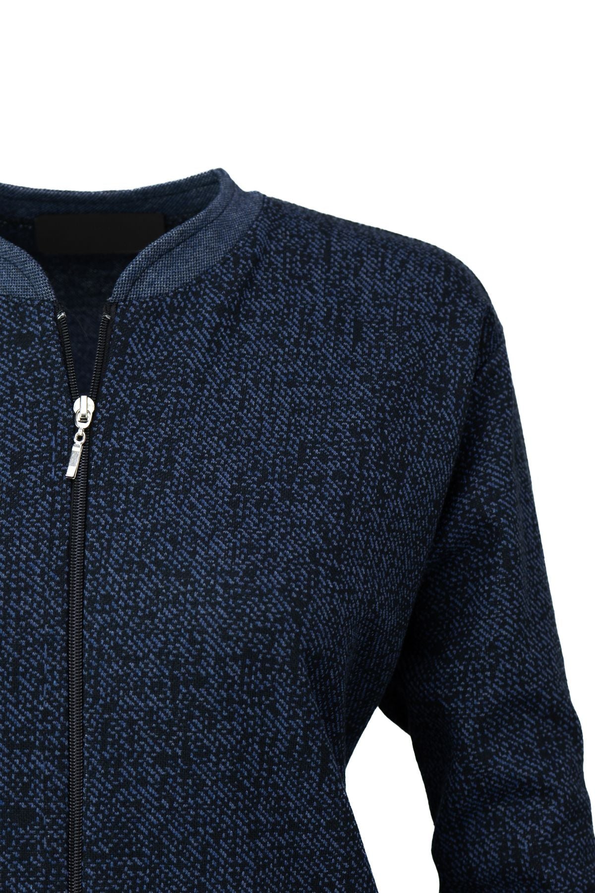 Kadın Kışlık Anne Uzun Hırka Pamuklu Fermuarlı Hakim Yaka Çift Cepli Kar Yağışı Modelli