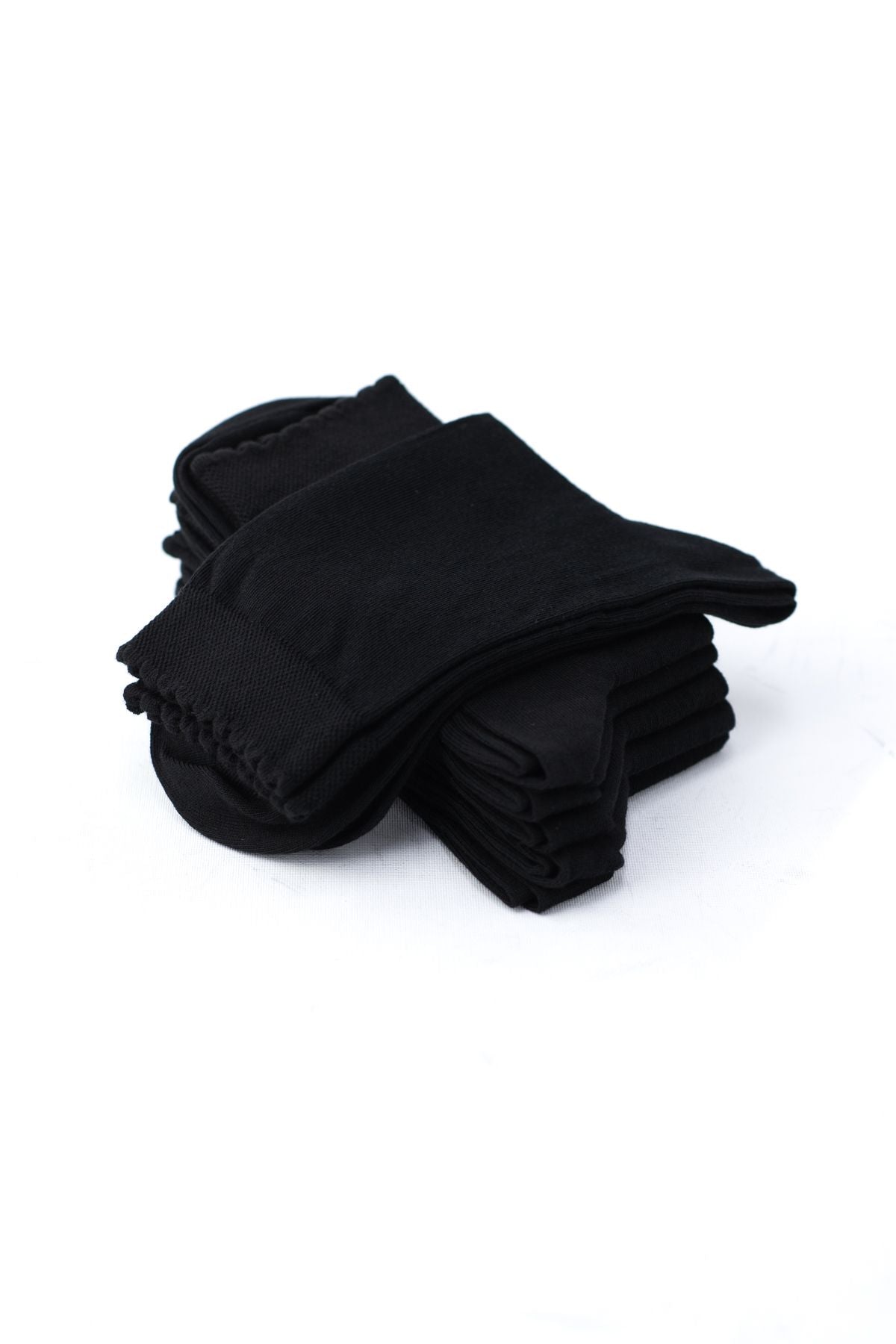 Kadın Mevsimlik Pamuk Örme 6 lı Soket Çorap Düz Renk Rahat Topuk ve Burun Takviyeli