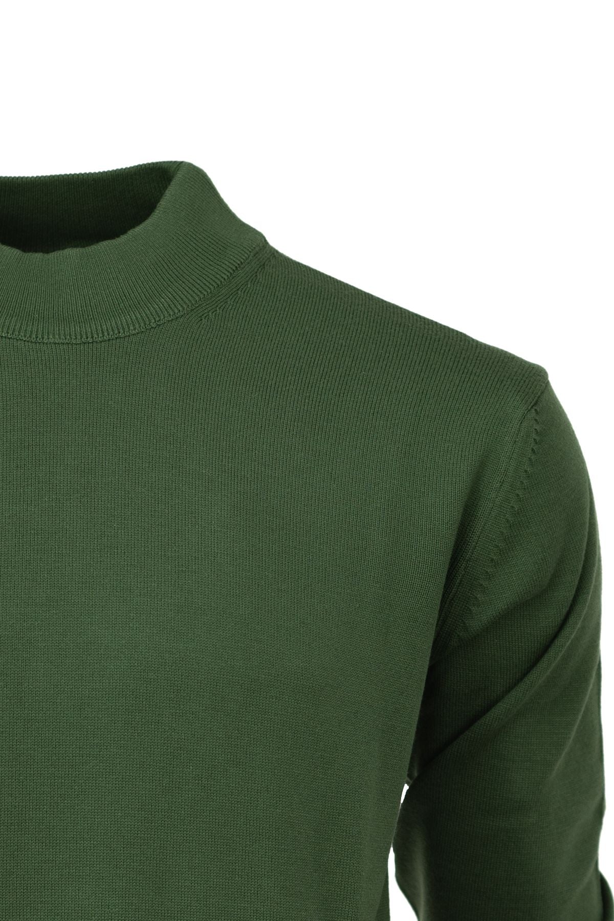 Erkek Kışlık Doğal Pamuklu Triko ince Örme Yarım Balıkçı Yaka Şık Kazak Rahat Klasik Model