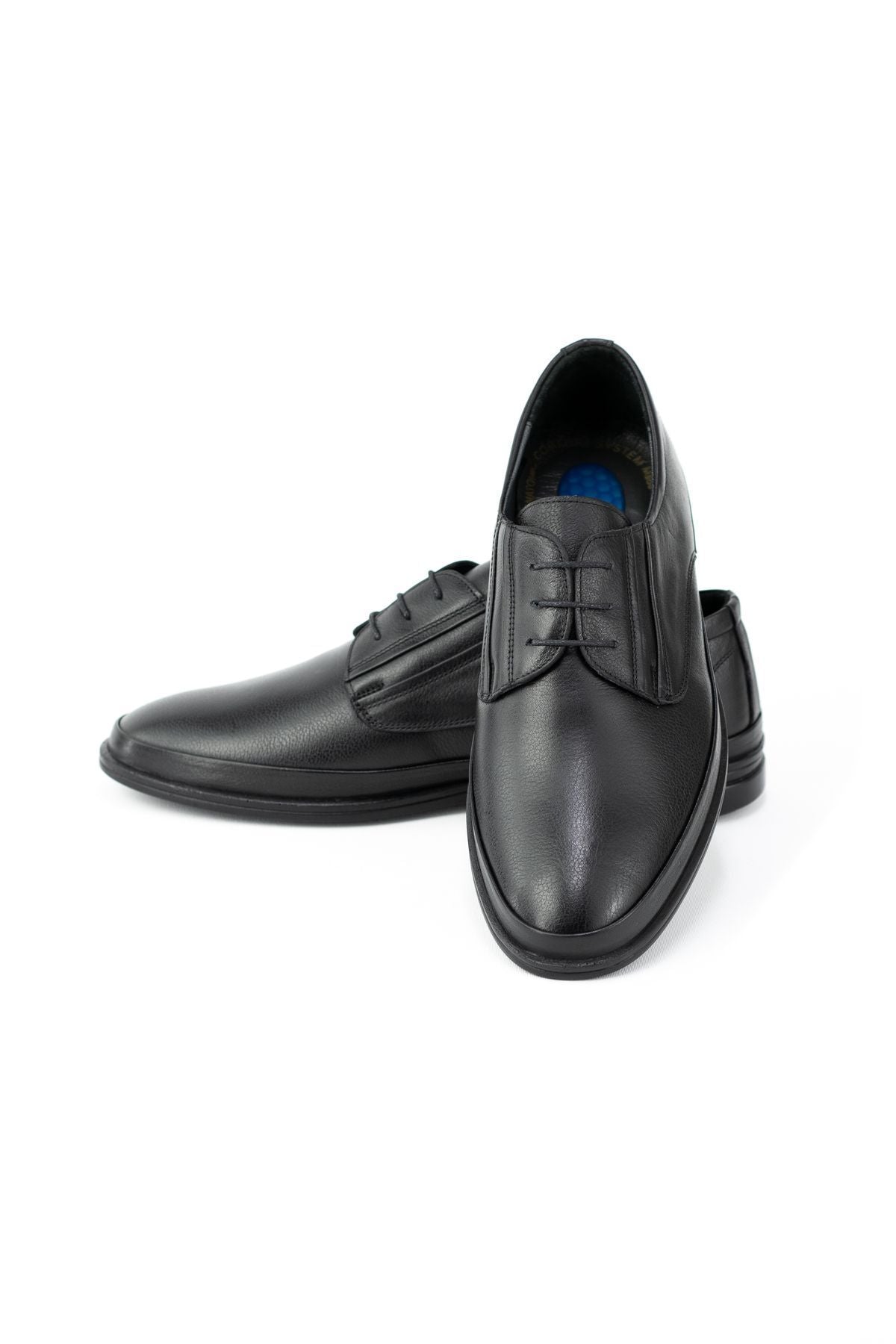 Erkek Bağcıklı Poli Taban Comfort Model Tam Kalıp Hakiki Deri Ortopedik Klasik Ayakkabı