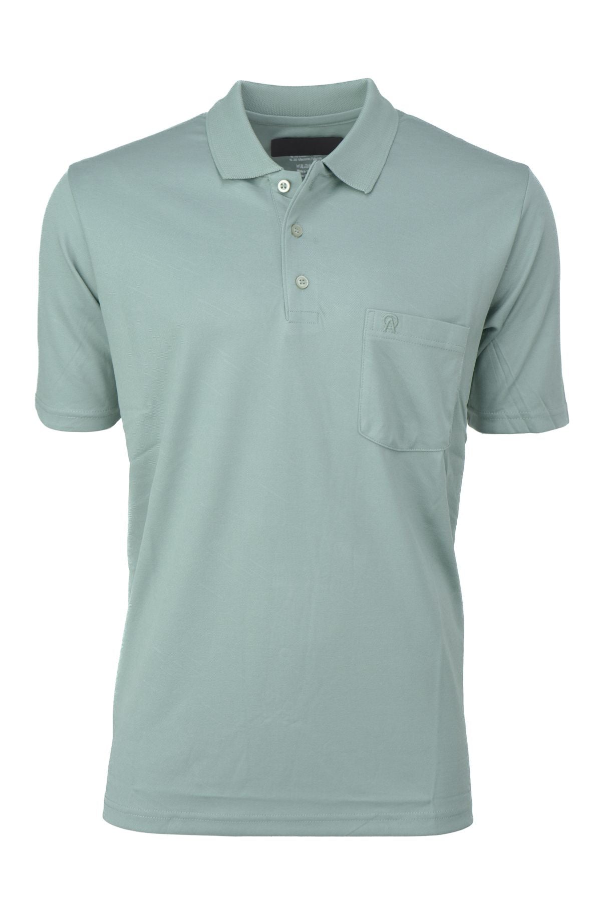 Erkek Pamuklu Merserize Kumaş T-Shirt Düğmeli Polo Yaka Cepli Kısa Kol Şık Desenli Tam Kalıp