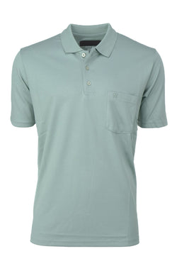 Erkek Pamuklu Merserize Kumaş T-Shirt Düğmeli Polo Yaka Cepli Kısa Kol Şık Desenli Tam Kalıp