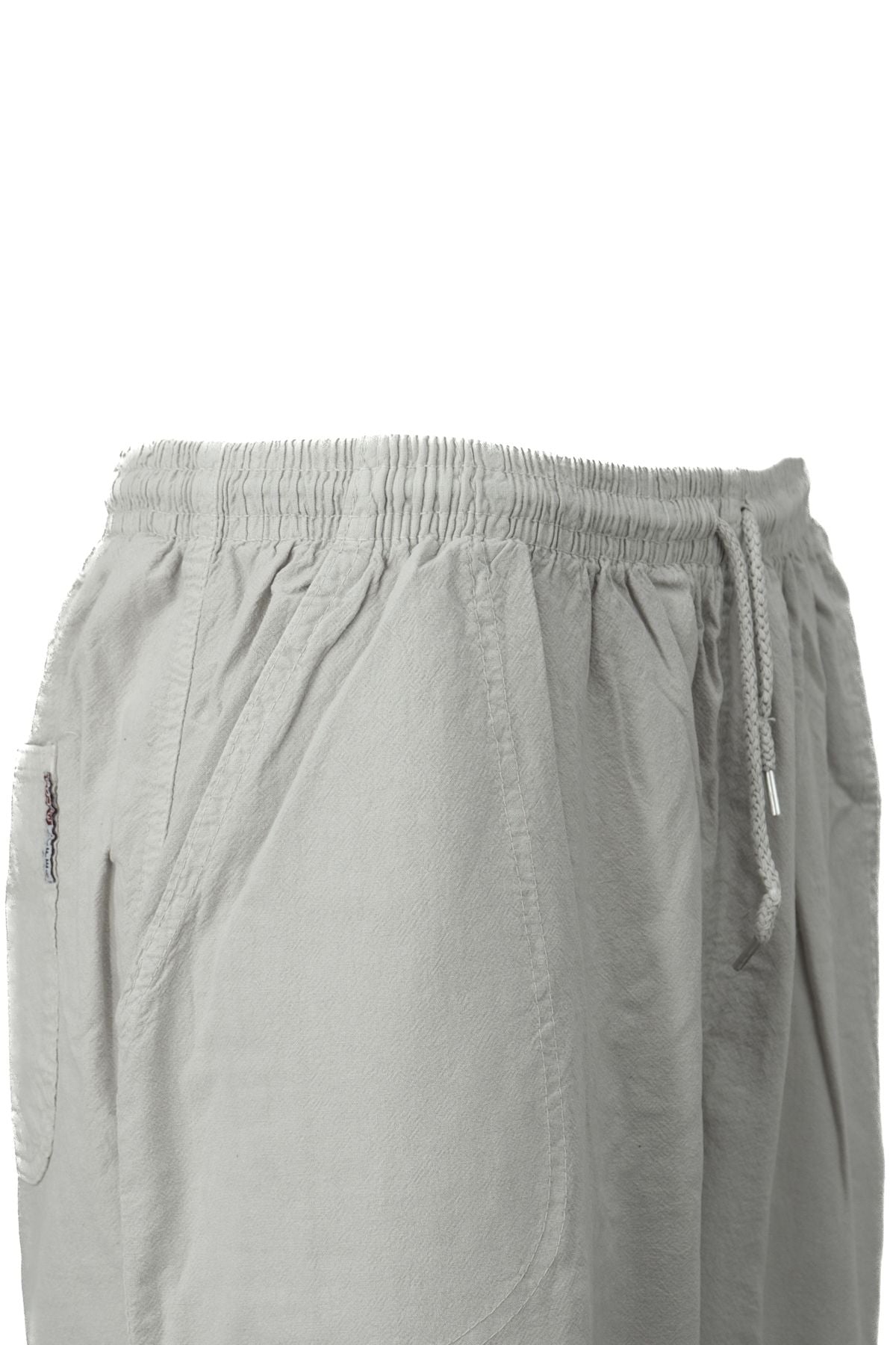 Erkek %100 Saf Pamuk Kumaş Pantolon Battal Beden Düz Paça Cepli Rahat Kesim Tam Kalıp