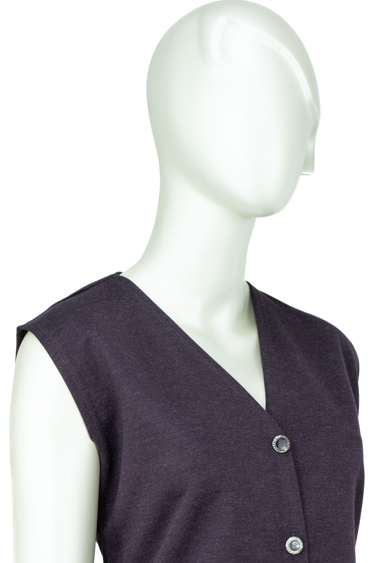 Kadın Kışlık Anne Yelek Modern Ecrin Örme Önü Düğmeli Çift Cepli Düz Renk Sahra Model