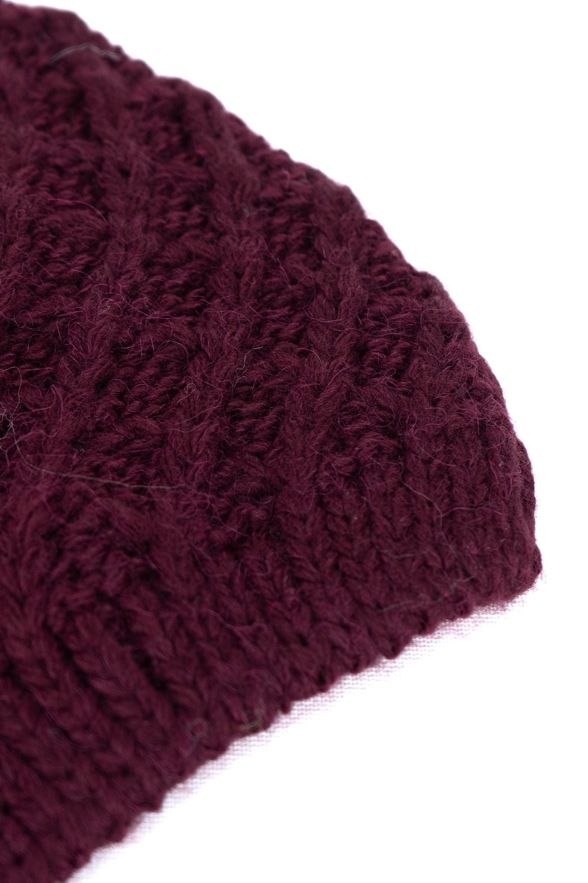 Kadın Kışlık Kalın Ponponlu Bere Pamuklu Örgü Modelli Sıcak Tutar Esnek Rüzgar Geçirmez