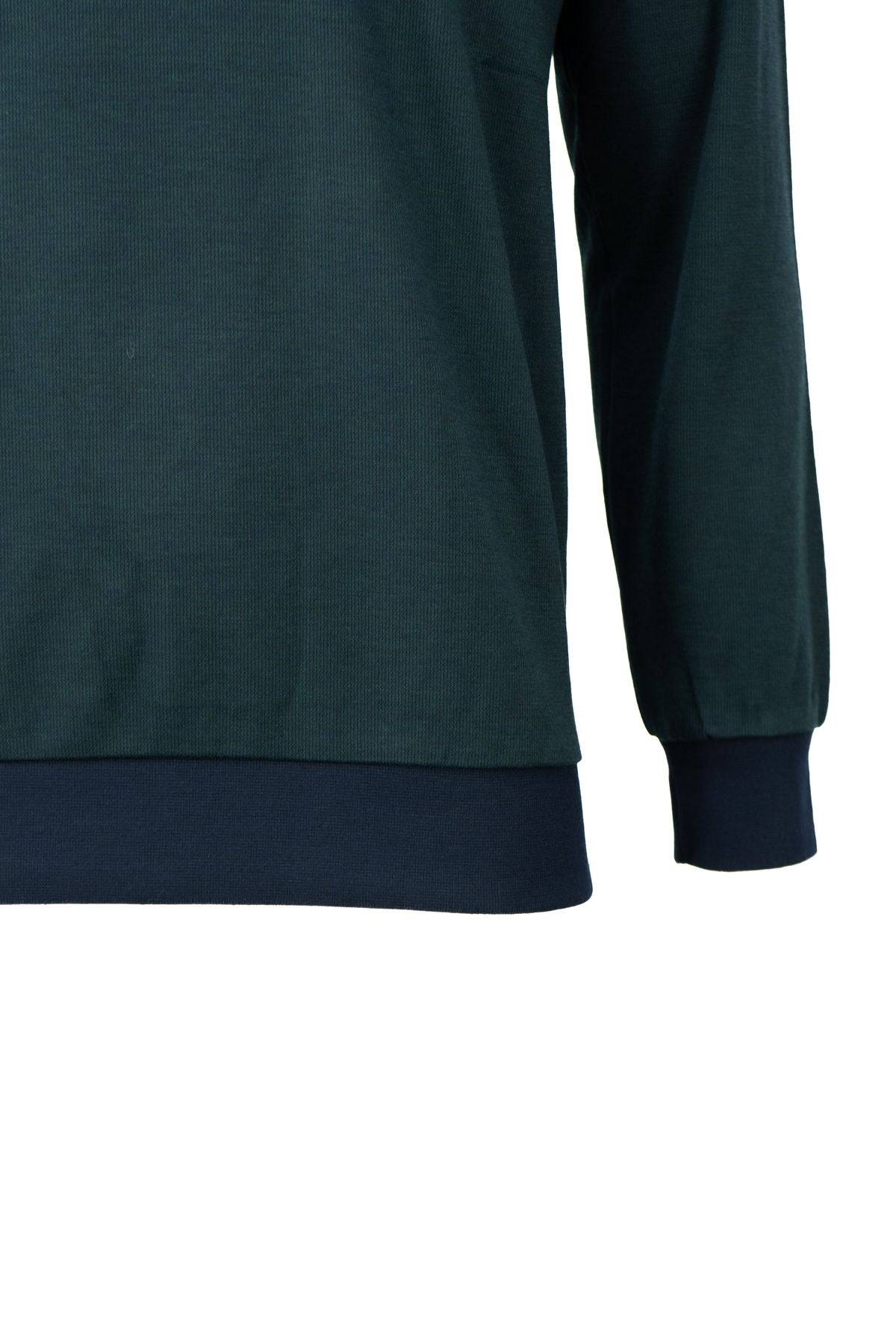 Erkek Kışlık Kazak Pamuklu Dokuma Düğmeli Polo Yaka Cepli Uzun Kollu Tarih Desenli Rahat