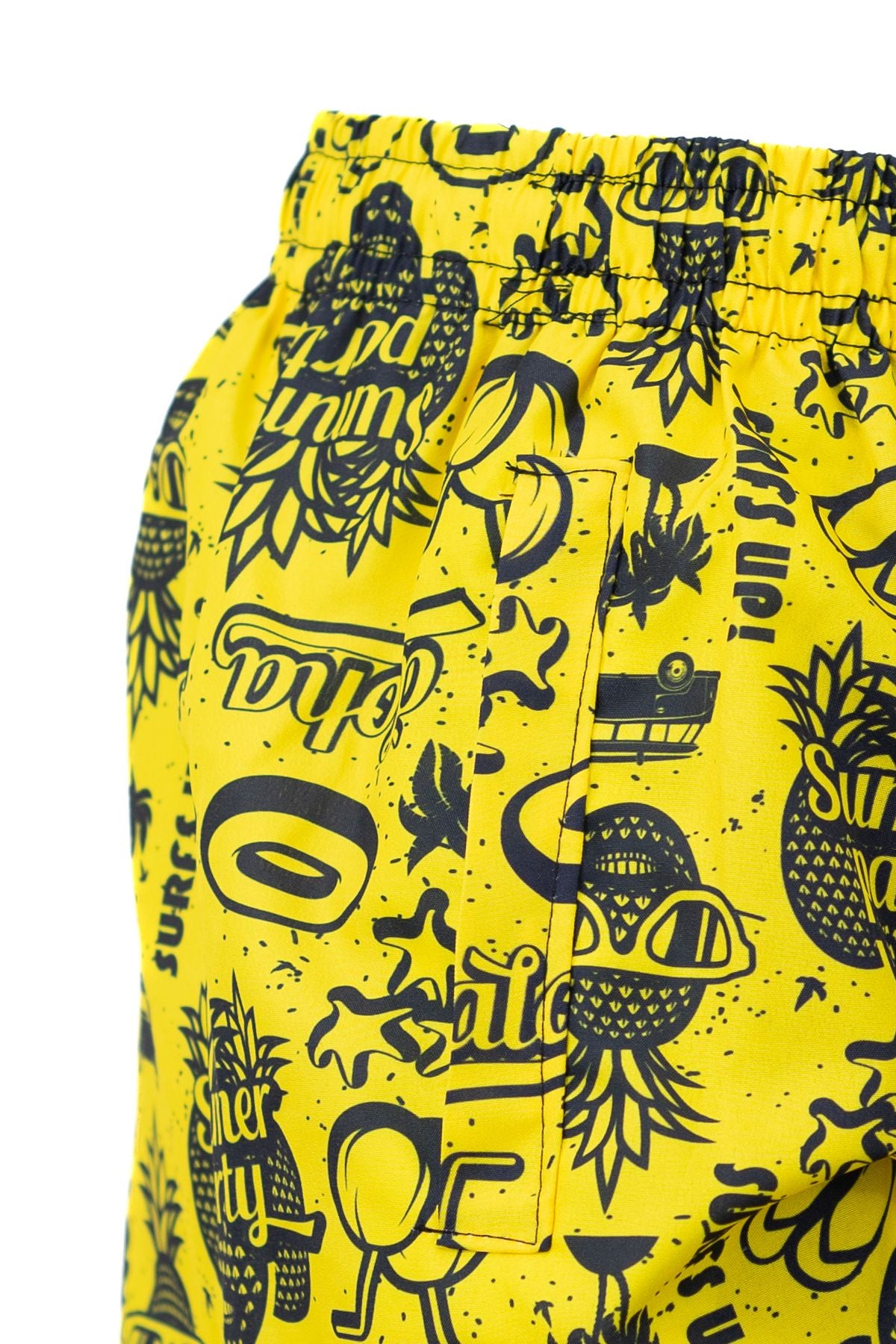 Erkek Çocuk Deniz Şortu 5-12 Yaş içi Fileli Lastikli ve Bağcıklı Su Tutmayan Hafif Kumaş