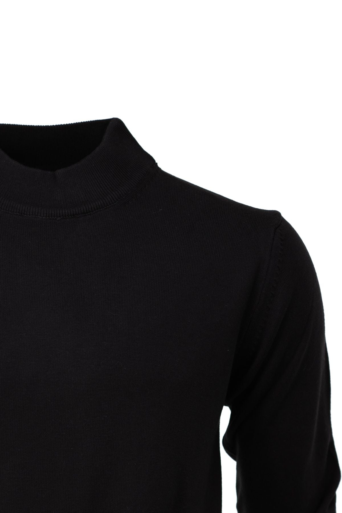 Erkek Kışlık Doğal Pamuklu Triko ince Örme Yarım Balıkçı Yaka Şık Kazak Rahat Klasik Model