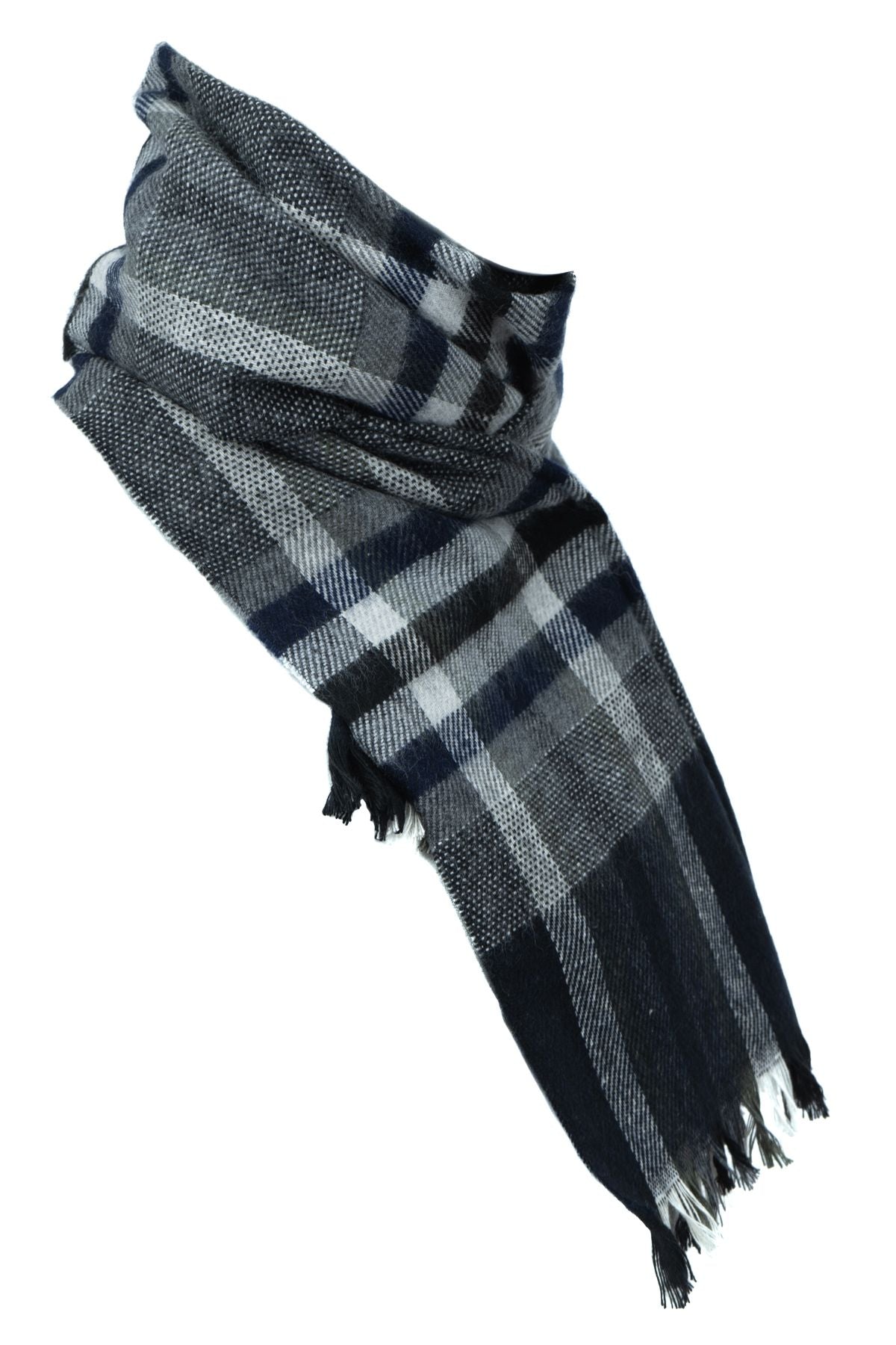 Erkek Kışlık Atkı Kalın Pamuklu Triko Örme Ekose Desenli Sıcak Tutar Rüzgar Geçirmez Rahat