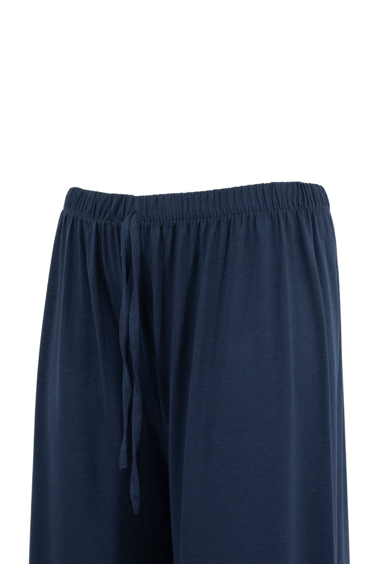 Kadın Beli Lastikli Büyük Beden Rahat Tam Kalıp Likralı Turlu Viskon Penye Kumaş Pantolon