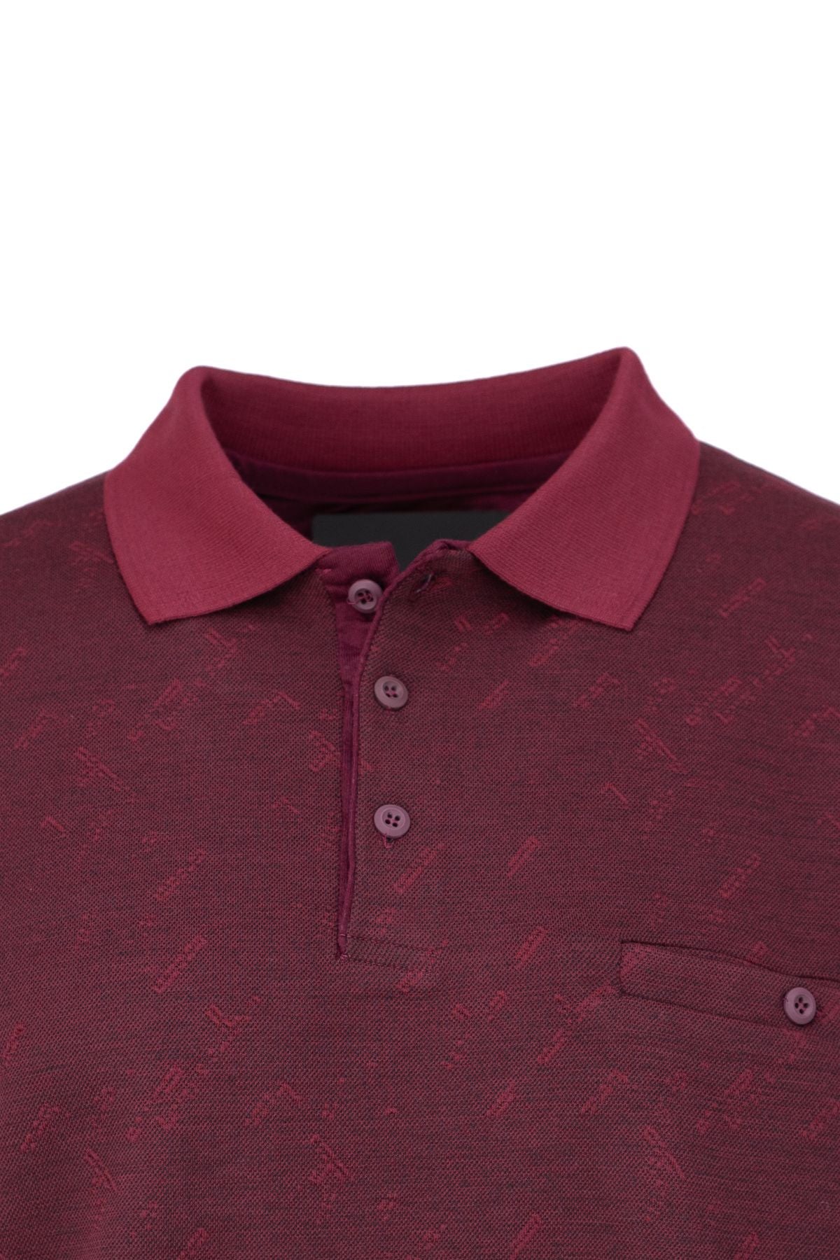 Erkek Kışlık Doğal Pamuklu Örme Polo Yaka Kazak Çapa Motifli Cepli Tam Kalıp Klasik Model