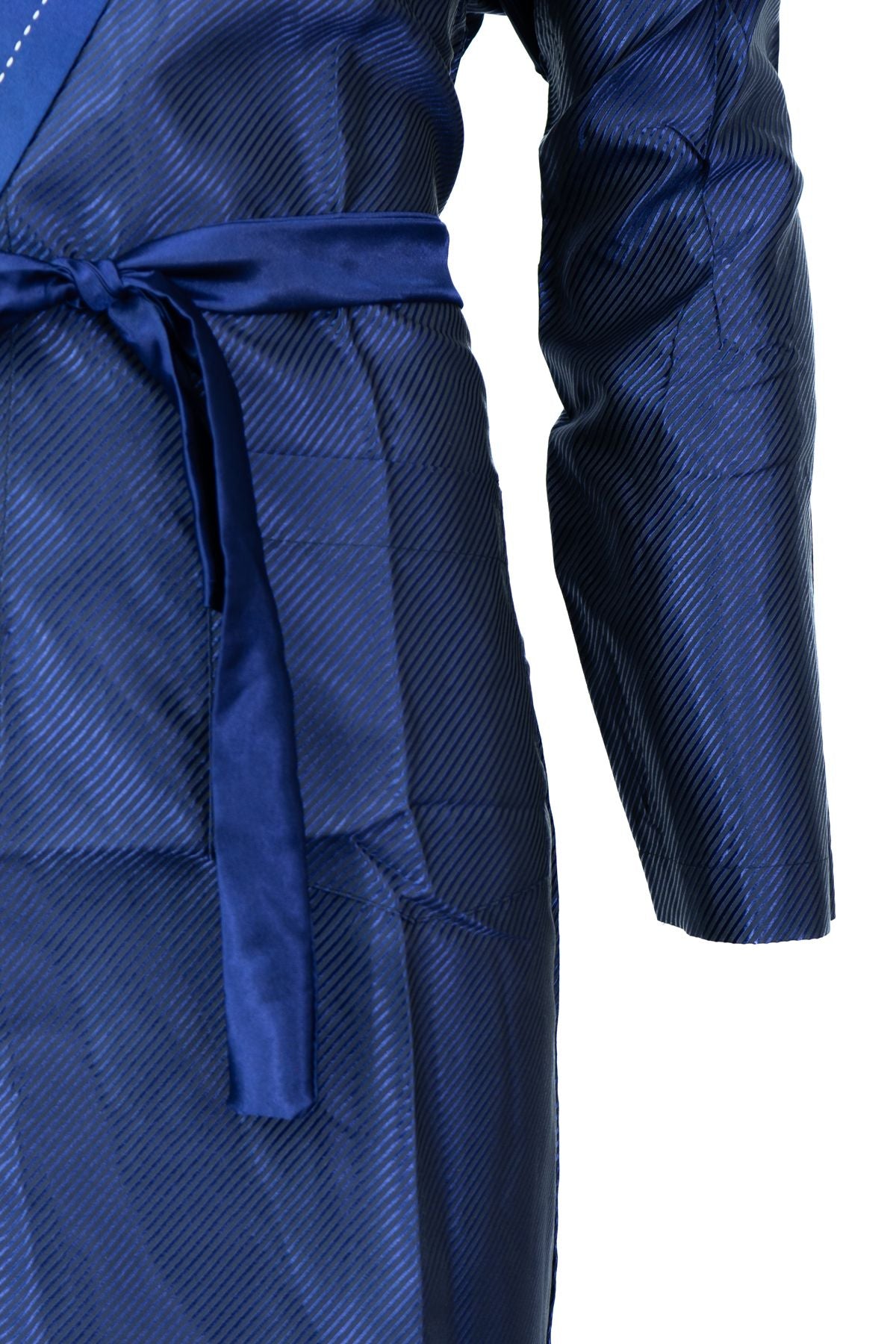 Erkek Şık Klasik Model Röpteşambır Premium Saten Kumaş Soft Model Cepli Rob Beli Kuşaklı