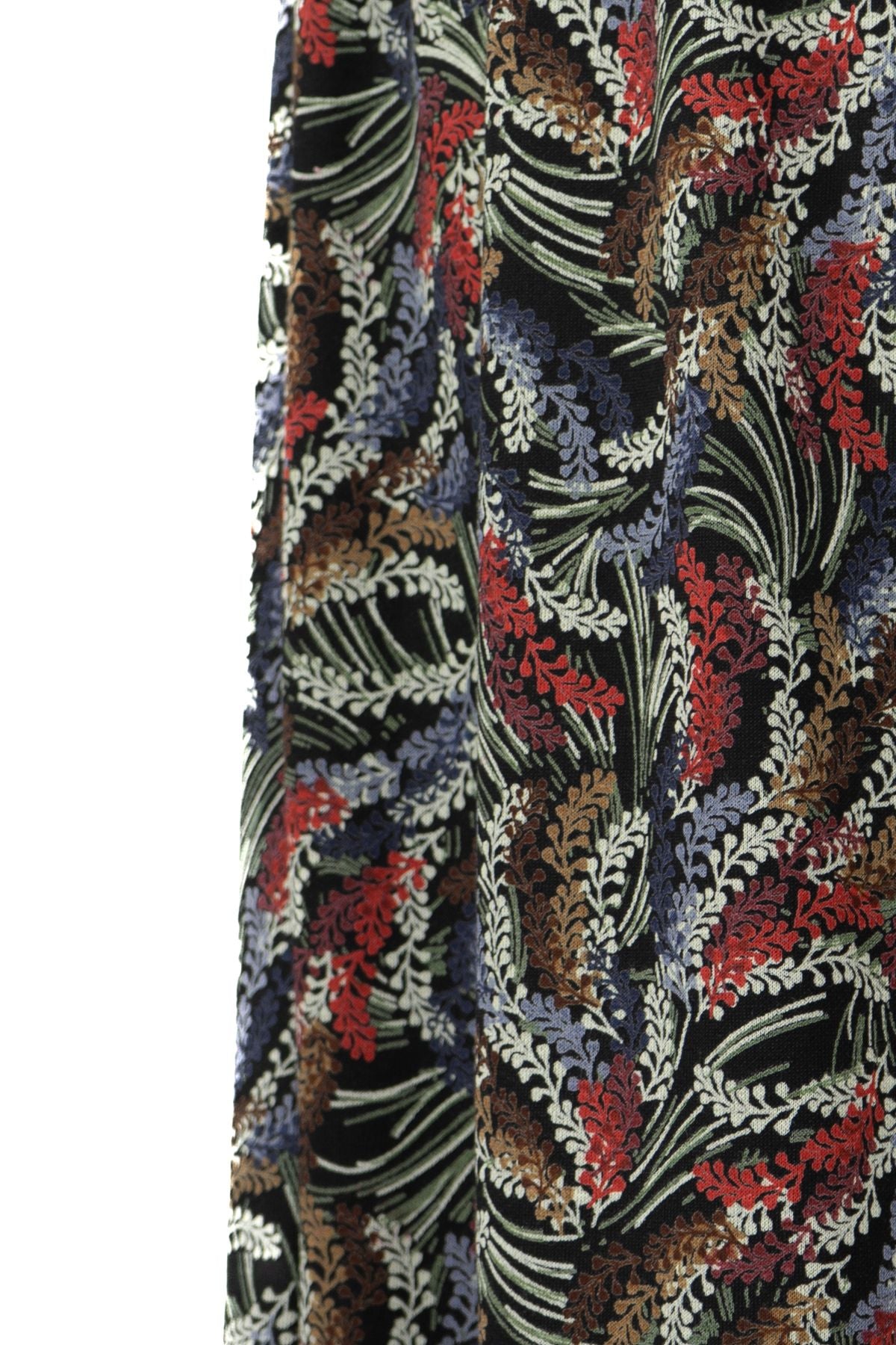 Kadın Anne Parçalı Etek Viskon Kumaş Sümbülüm Desenli Beli Lastikli Düz Renk Rahat Kesim