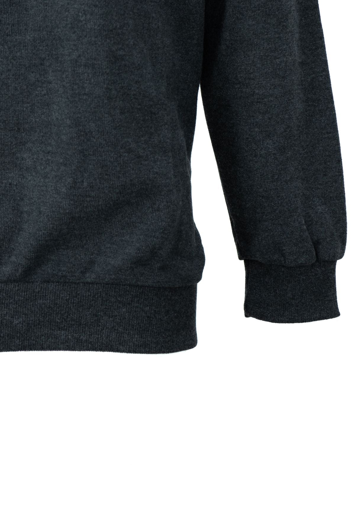 Erkek Kışlık Düğmeli Polo Yaka Düz Renk Armalı Fileto Cepli Uzun Kollu Pamuklu Dokuma Kazak