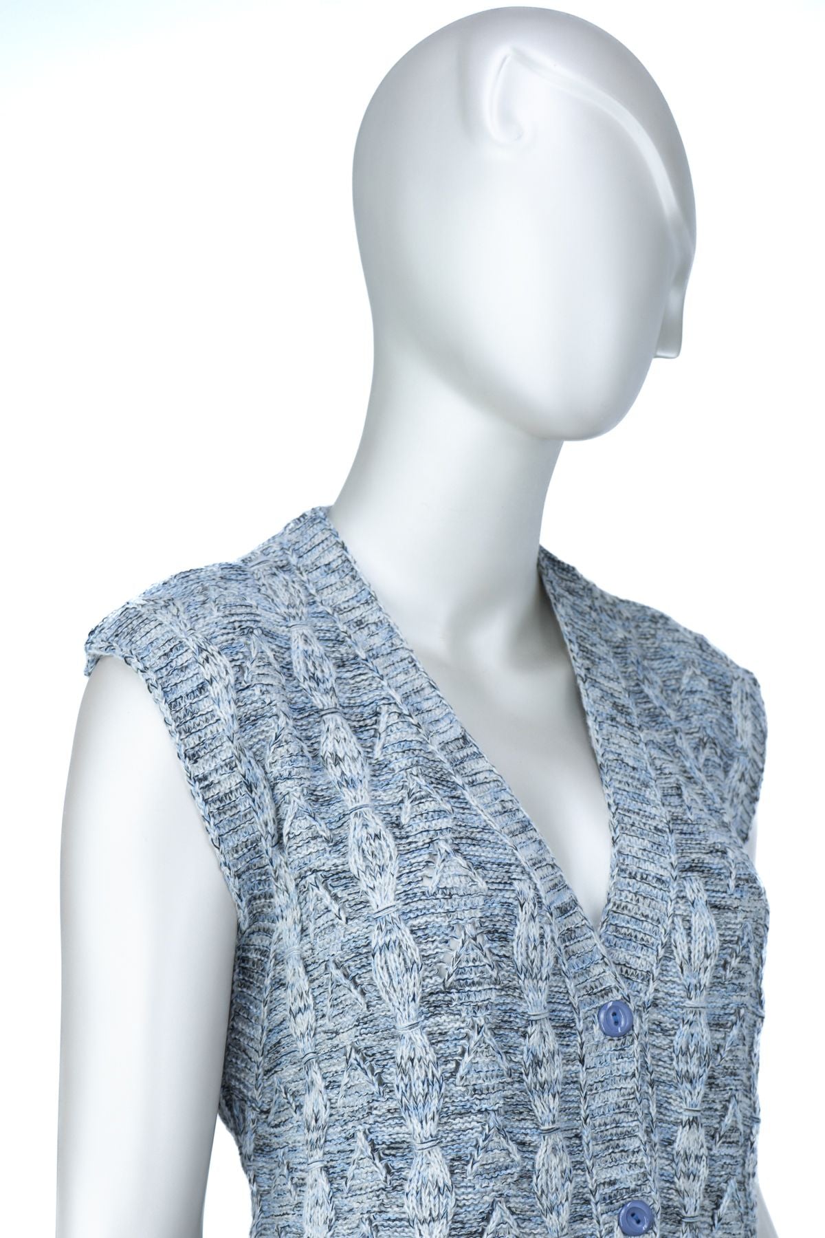 Kadın Kışlık Anne Yelek Pamuklu Triko Yasemin Örgü Model Önden Düğmeli Çift Cepli Rahat