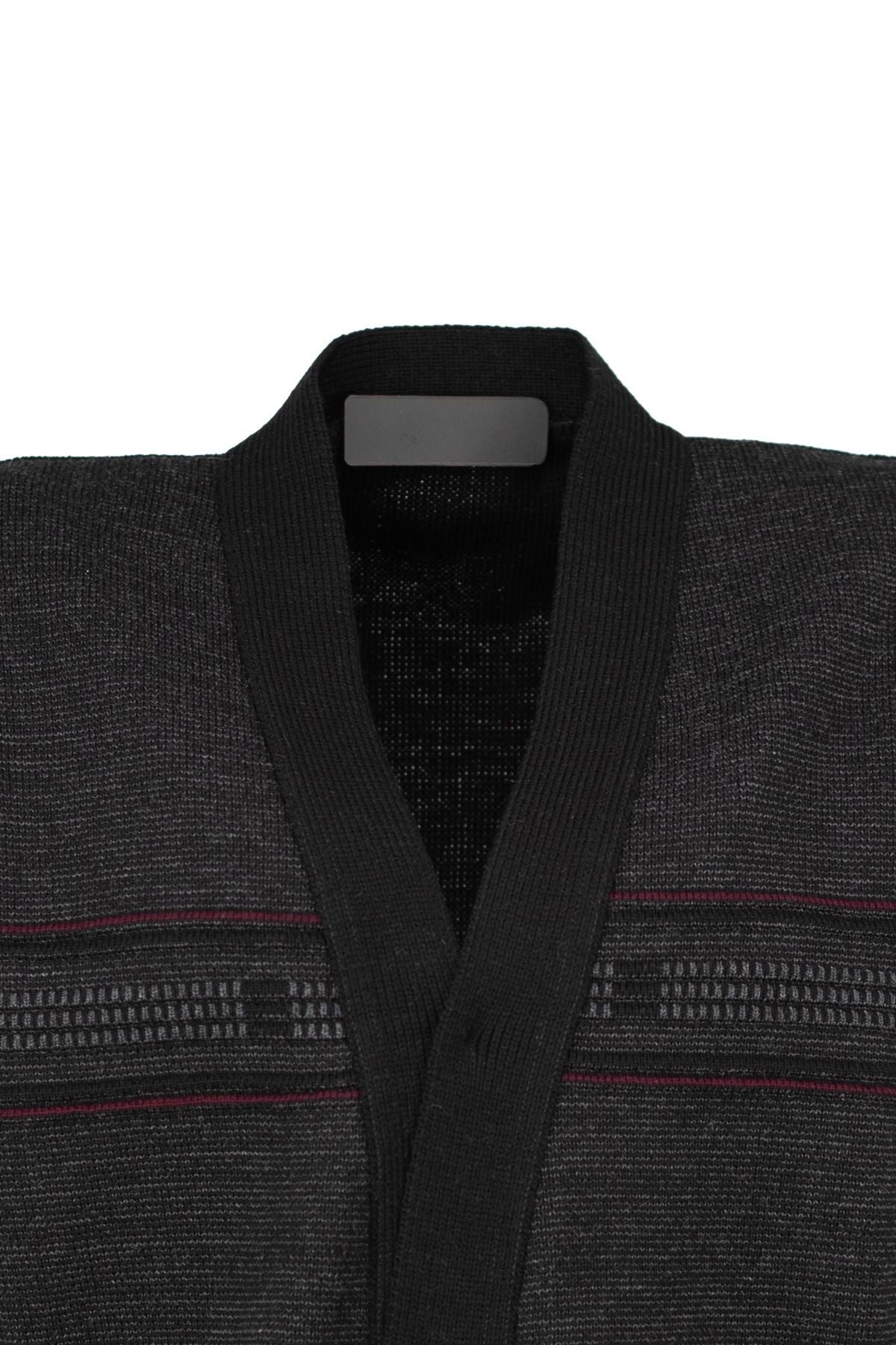 Erkek Kışlık Kalın Pamuklu Örme Triko Hırka Klasik Desenli Düğmeli Cepli Rahat Tam Kalıp