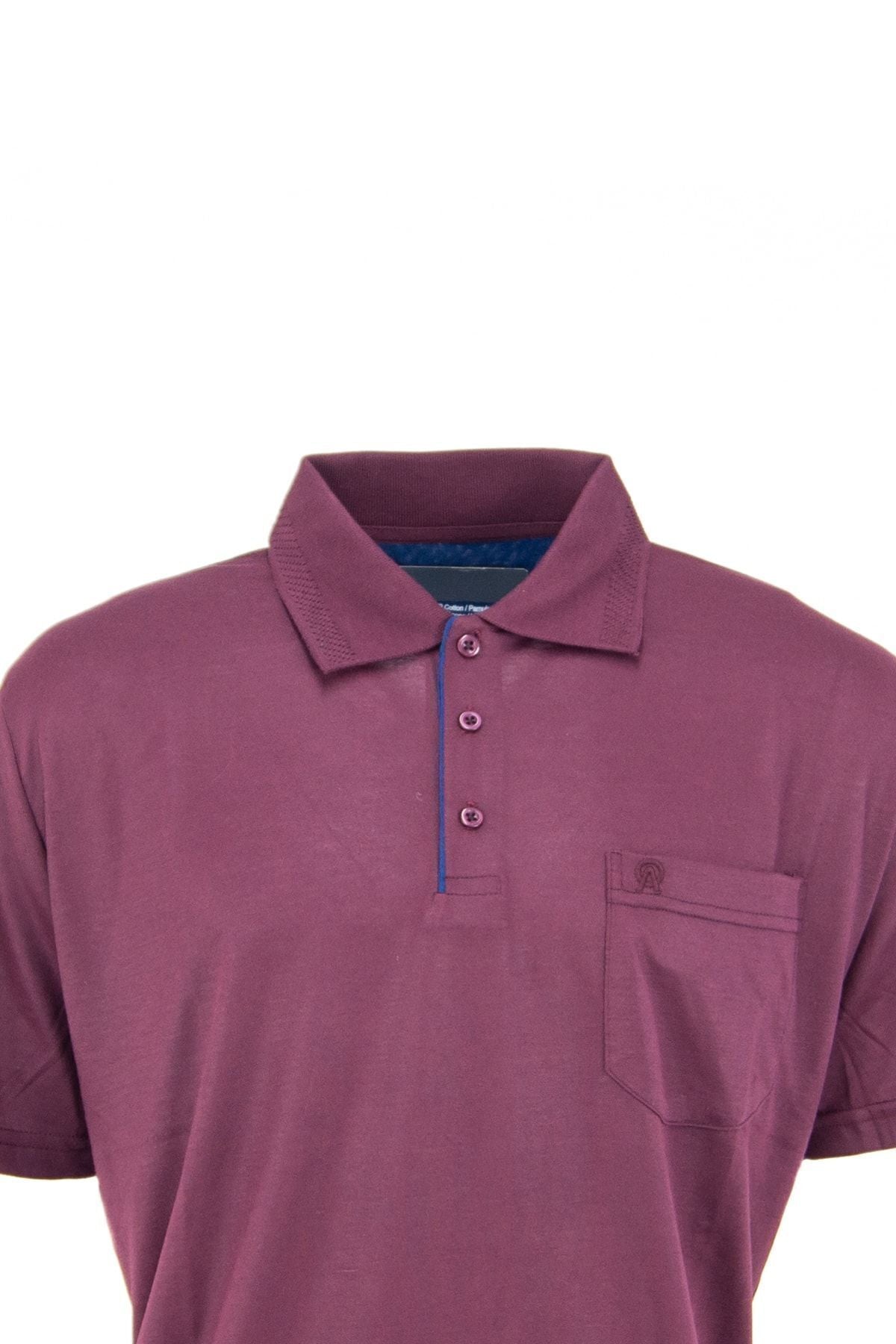 Erkek Polo Yaka Arma Cepli Kısa Kollu Düz Renk Normal Kesim Premium Pamuklu Kumaş T-shirt