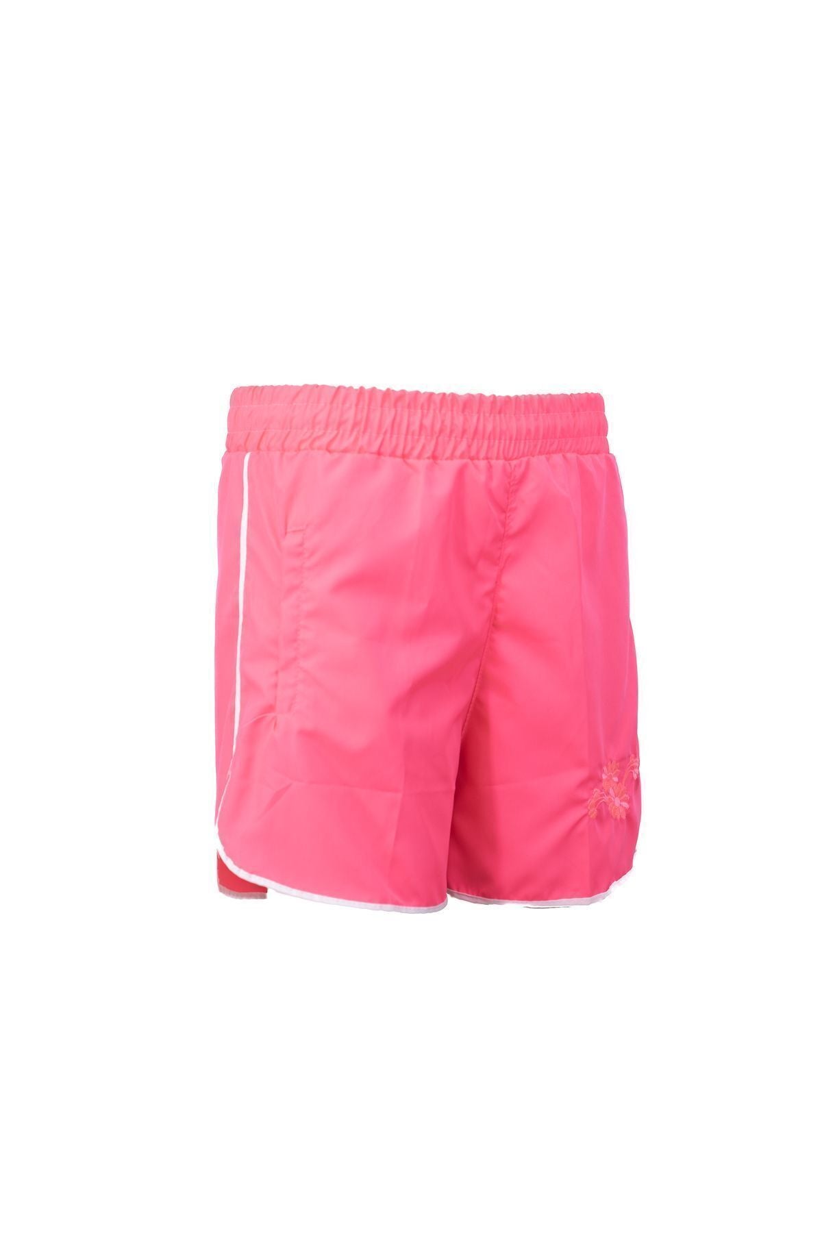 Kadın Deniz Şortu Beli Lastikli ve Bağcıklı Cepli Nakışlı Su Tutmayan Rahat Hafif Kumaş