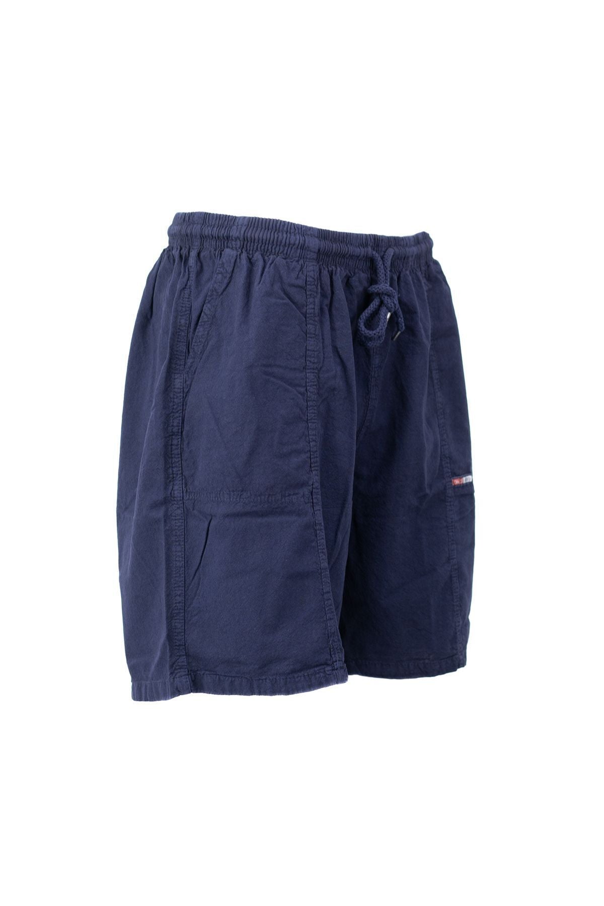 Erkek %100 Saf Pamuk Kumaş Bermuda Şort Düz Paça Cepli Beli Bağcıklı Rahat Tam Kalıp