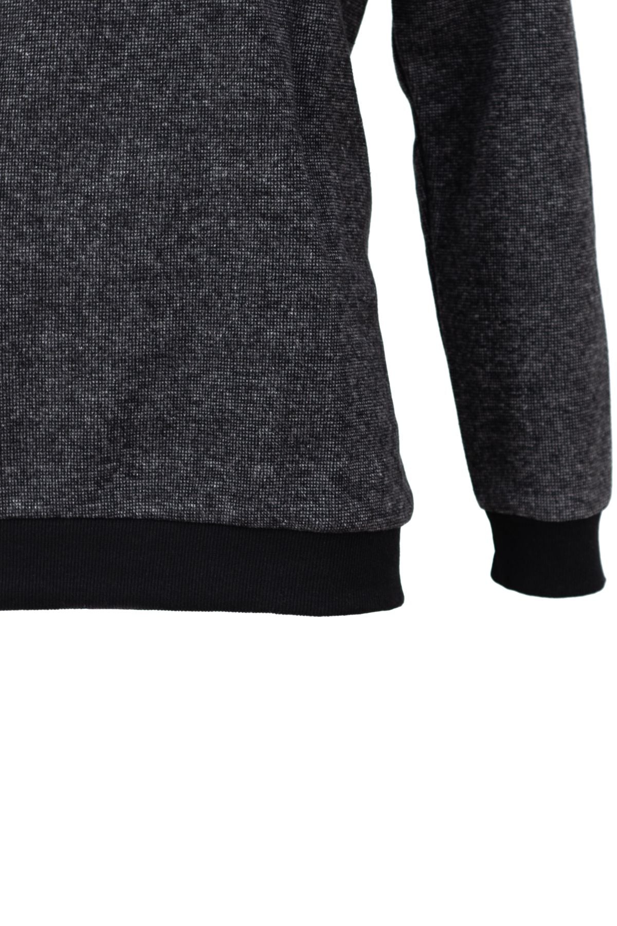 Erkek Kışlık Doğal Pamuklu Örme Polo Yaka Şardonlu Kazak Cepli Tam Kalıp Klasik Model