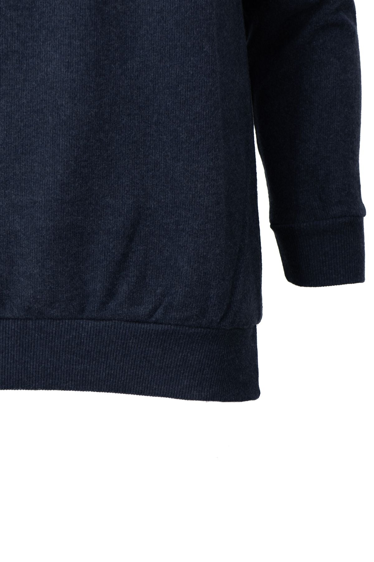 Erkek Kışlık Hakim Yaka Kazak Yarım Fermuarlı Pamuklu Örme Kaya Armalı Rahat Kesim Tam Kalıp