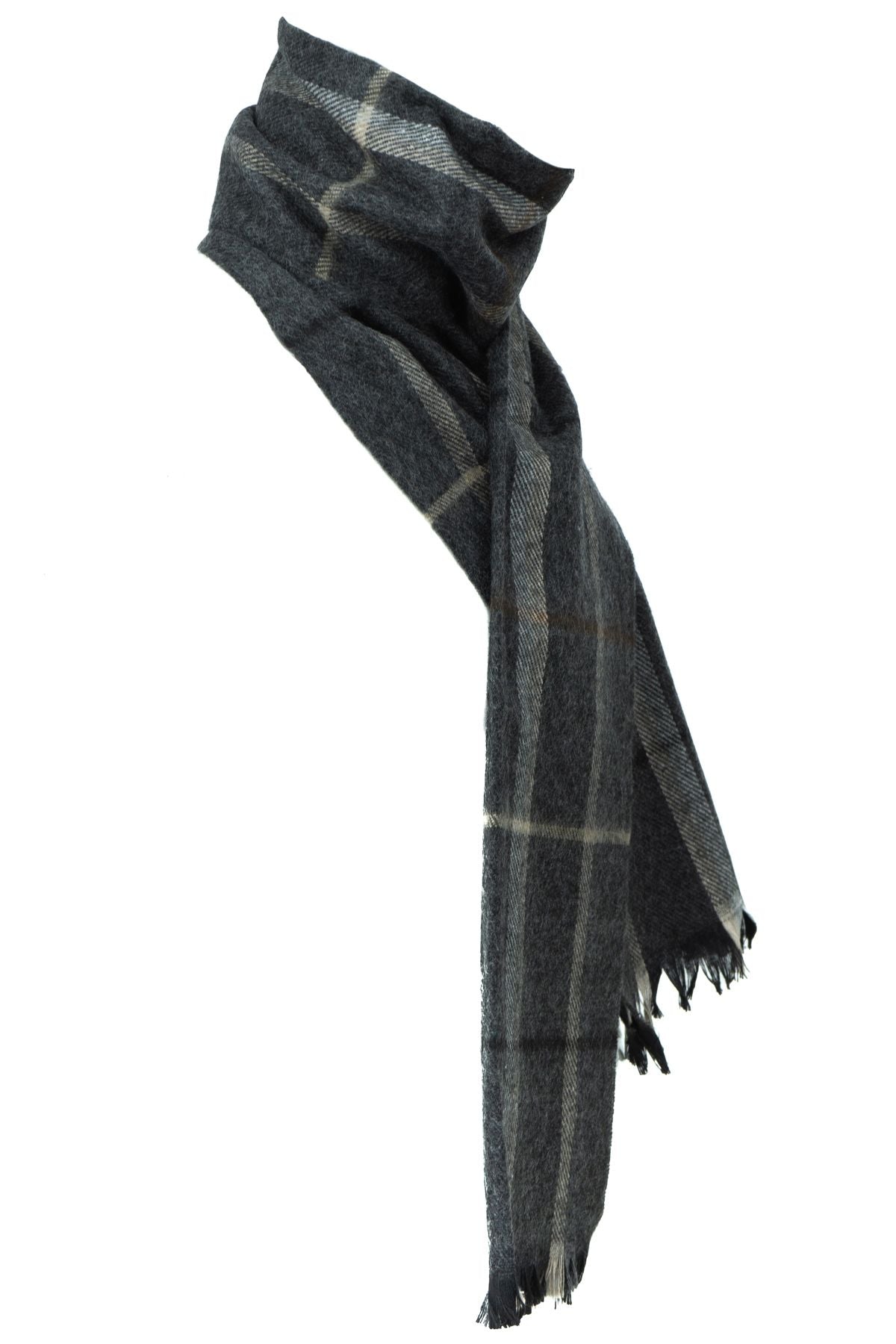 Erkek Kışlık Atkı Kalın Pamuklu Triko Örme Ekose Desenli Sıcak Tutar Rüzgar Geçirmez Rahat