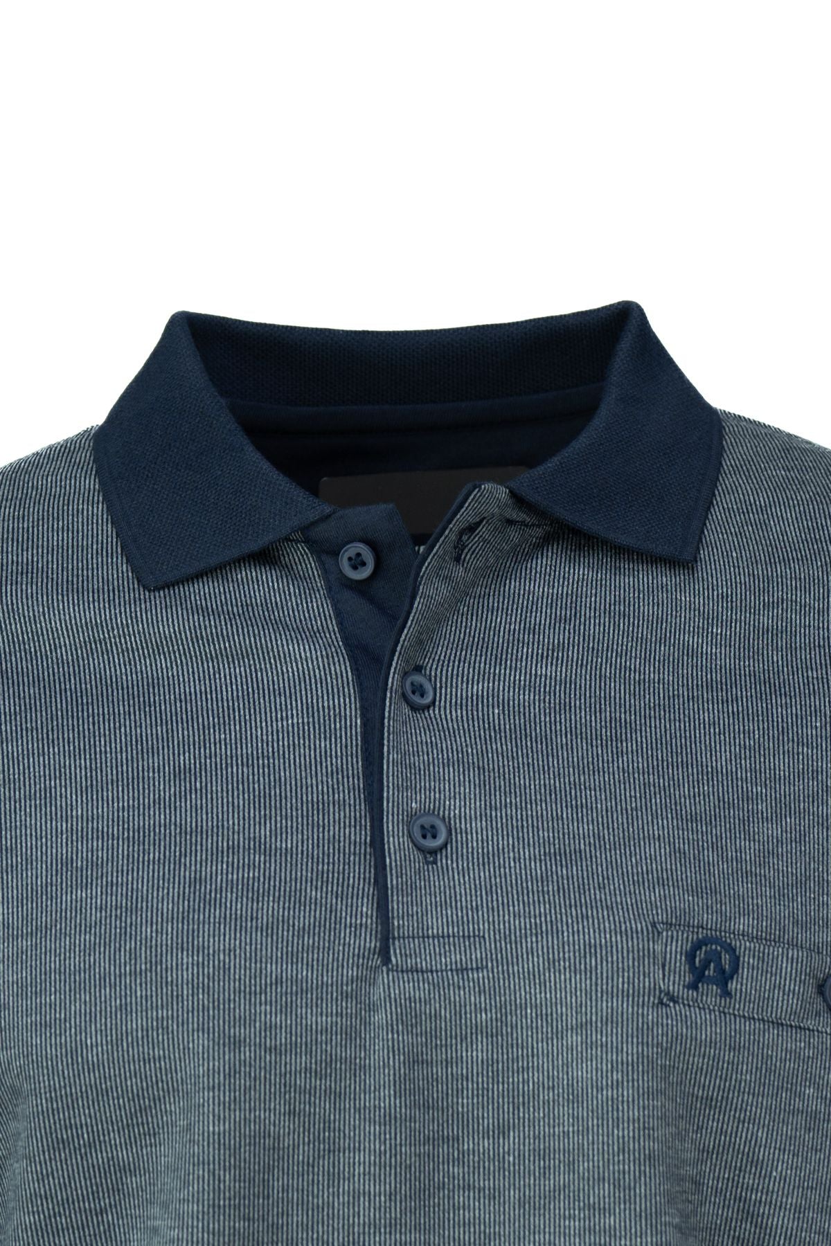 Erkek Mevsimlik Kazak Pamuklu Düğmeli Polo Yaka Cepli Uzun Kollu Han Desenli Rahat Kesim