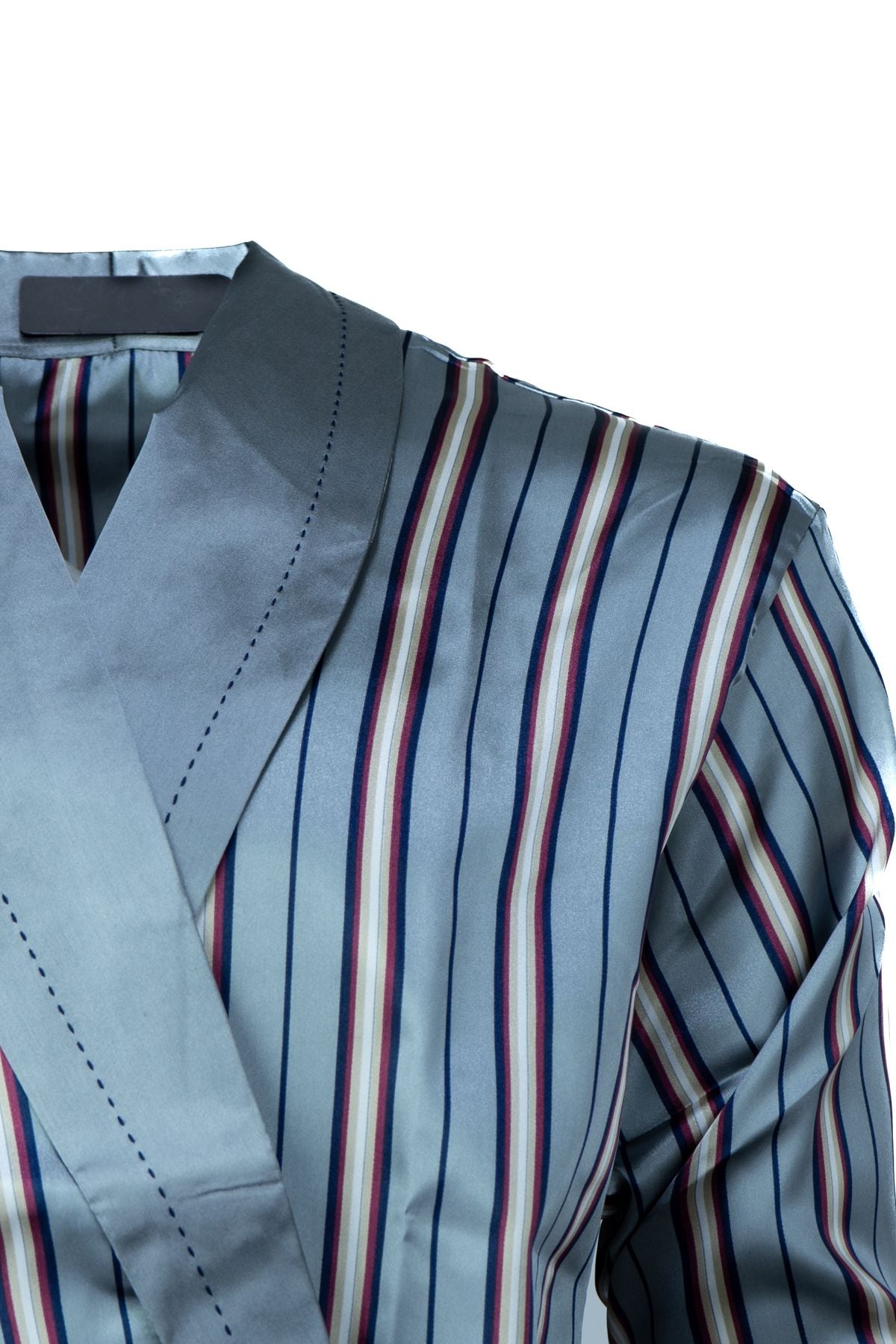 Erkek Klasik Model Röpteşambır Premium Saten Örme Cepli Klasik Rob Beli Kuşaklı Cepli