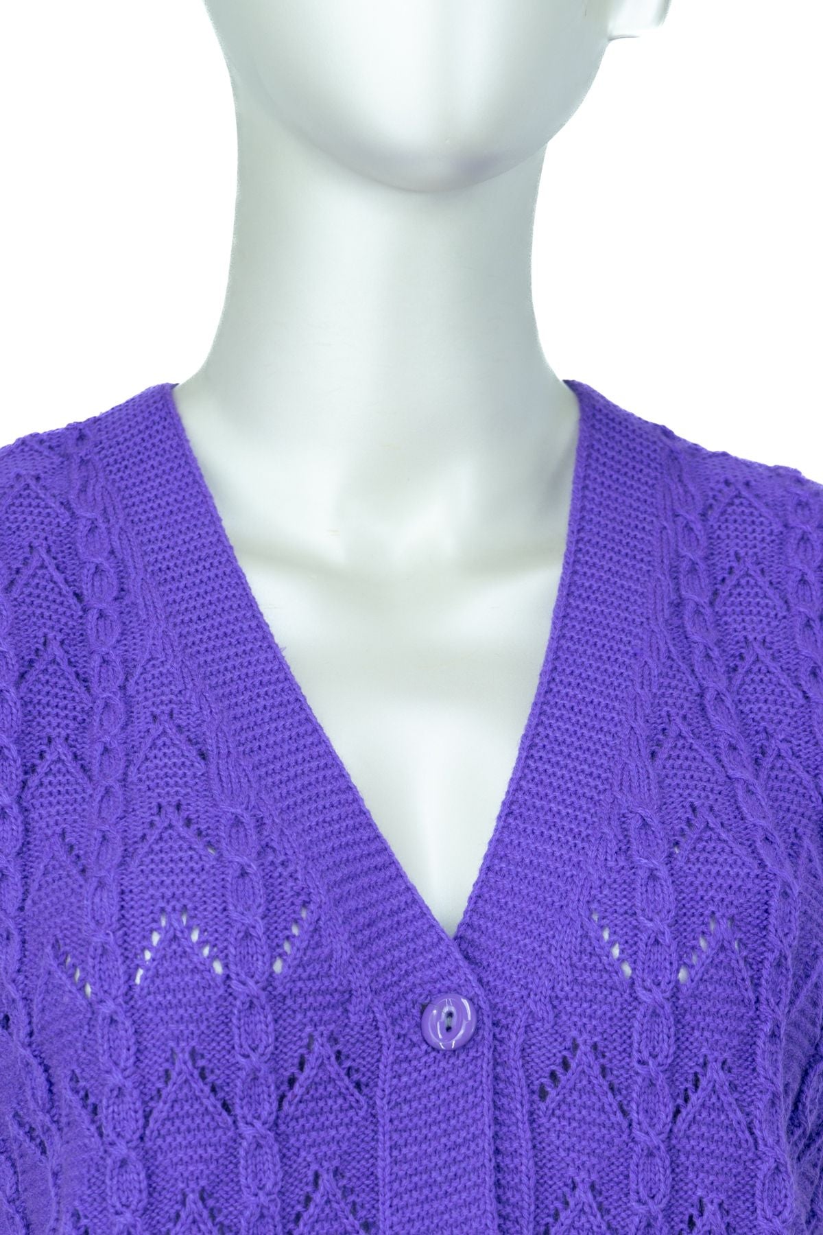 Kadın Kışlık Pamuklu Triko Örme Anne Yelek Bahar Model Önden Düğmeli Çift Cepli Rahat Kesim