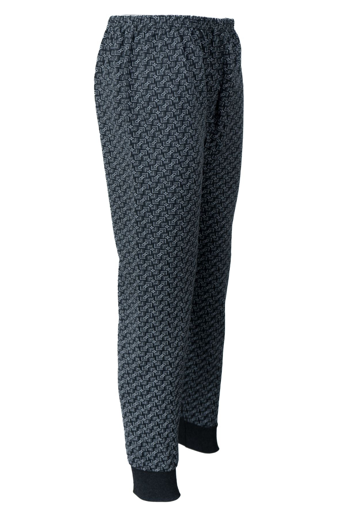 Erkek Kışlık içik Pijama Pamuklu Kalın içi Miflonlu Desenli PaçasıLastikli Sıcak Tutar Rahat