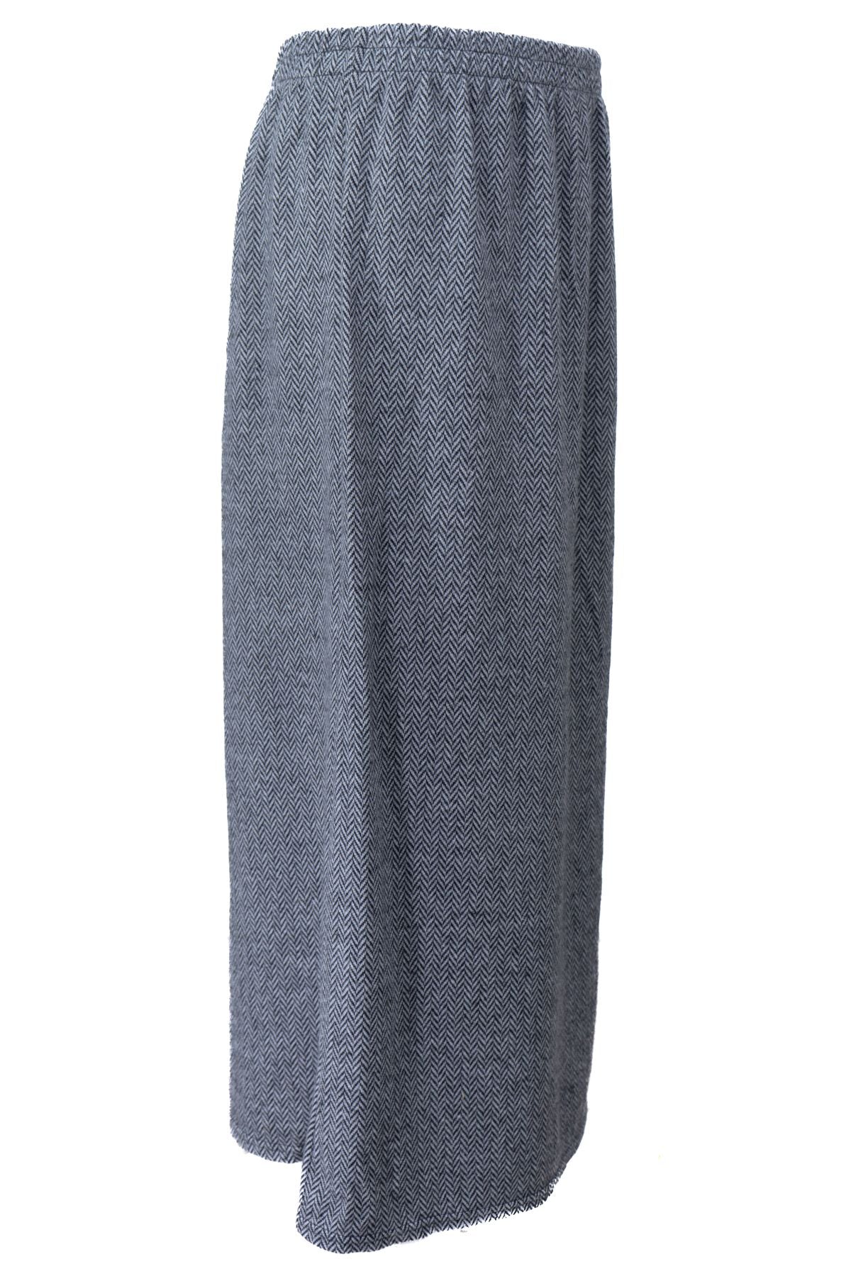 Kadın Kışlık Kalın Anne Etek Pamuklu Jakarlı Kumaş Çiçek Desenli Beli Lastikli Rahat Kesim